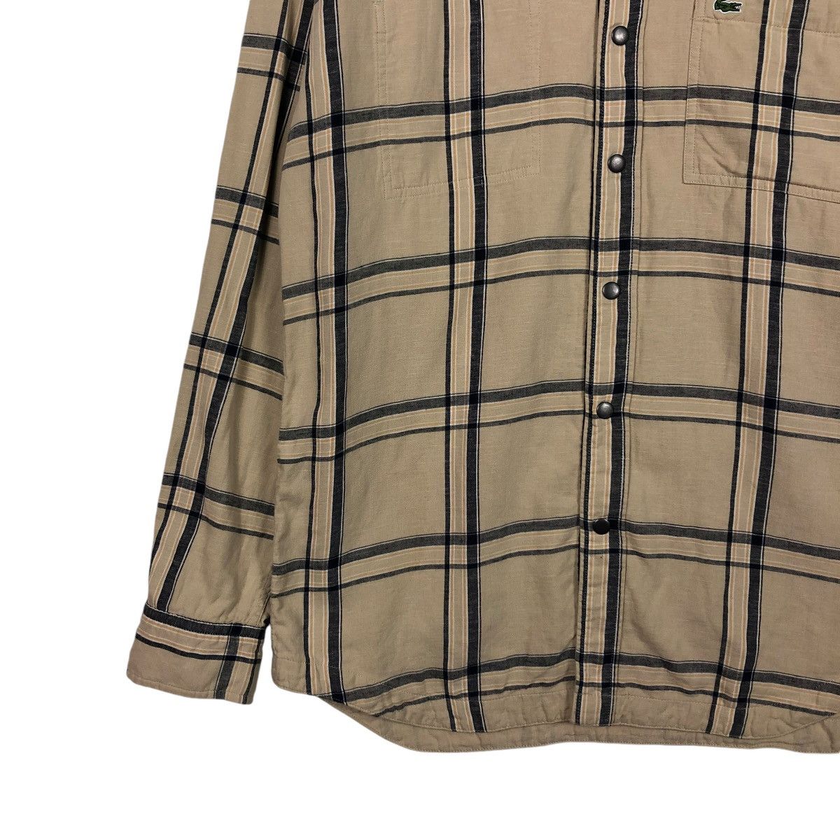 Japanese Brand 🔥VINTAGE REVERSIBLE FLANNEL JACKET LACOSTE TARTAN DESIGN Size US M / EU 48-50 / 2 - 6 Thumbnail