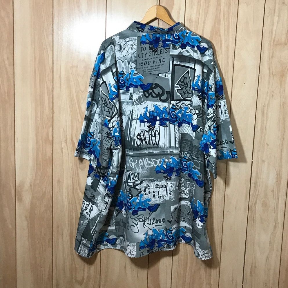 Other Up Ro's Vintage Graffiti Collared Short Sleeve Shirt 3XL Size US XXL / EU 58 / 5 - 2 Thumbnail