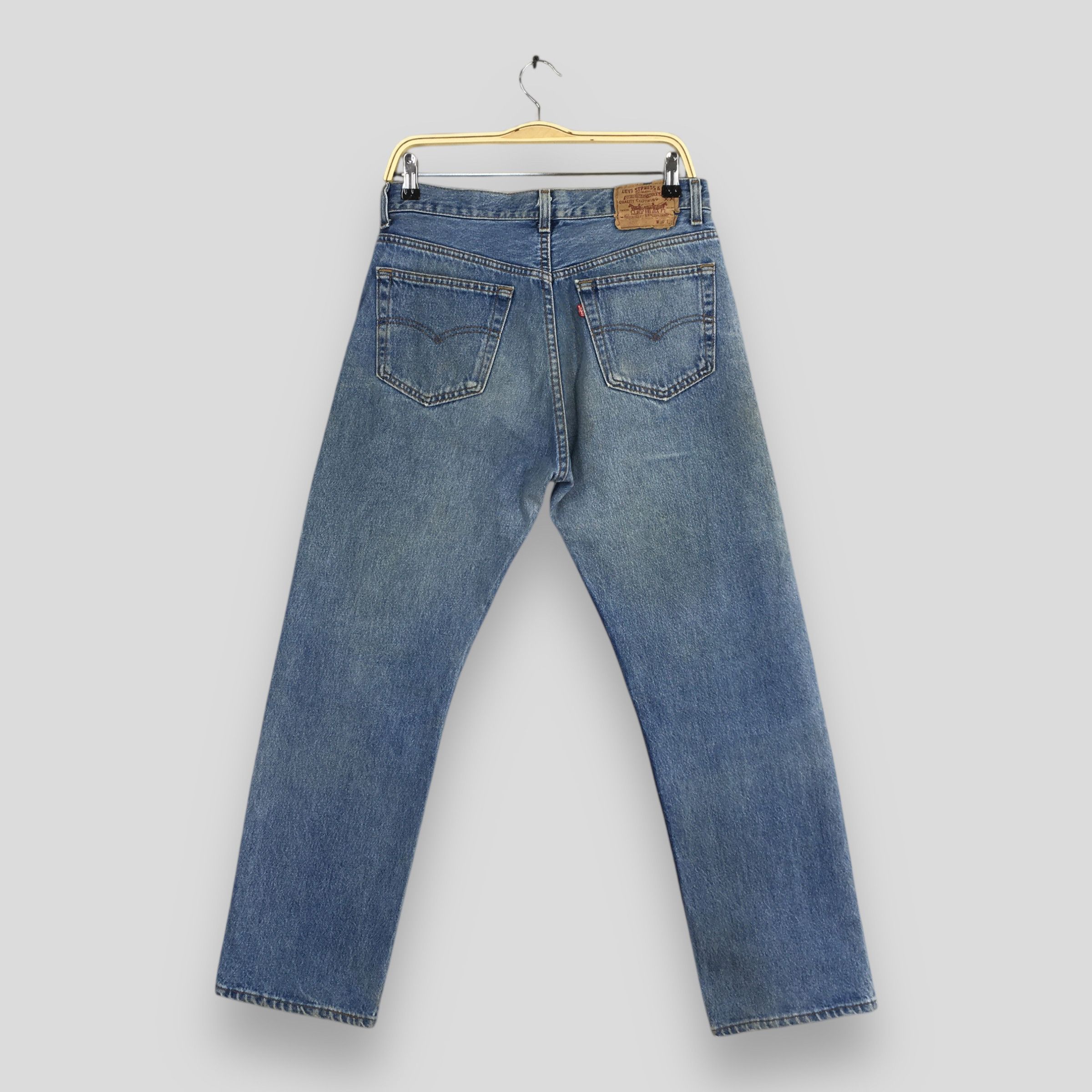 Levi's Size 31x31 Vintage 90s Levi's 501 Faded Blue Jeans S401 Size US 31 - 7 Thumbnail