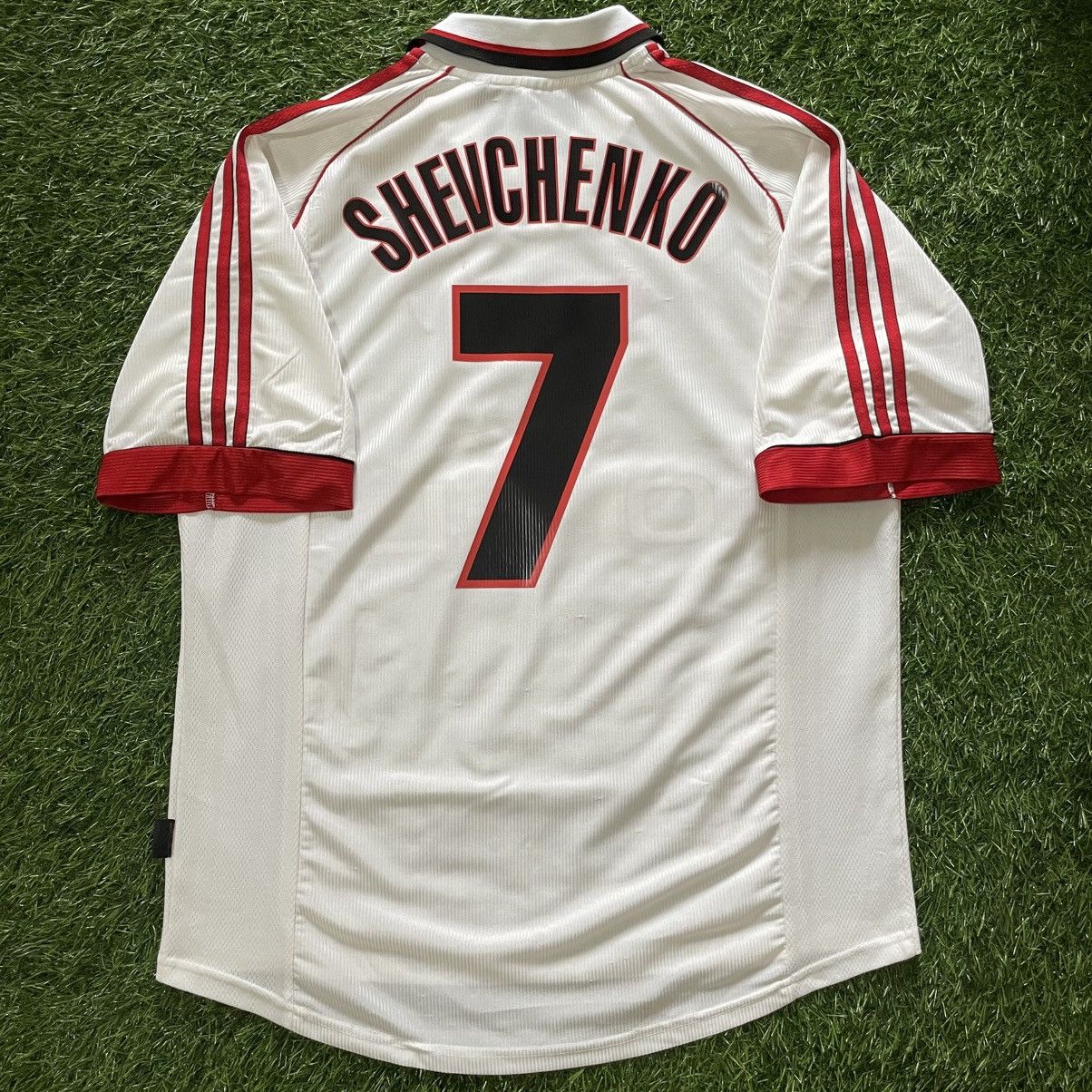 Adidas × Vintage Adidas Ac Milan Away 1998-99 Shevchenko #3 Soccer Jersey Size US L / EU 52-54 / 3 - 4 Thumbnail