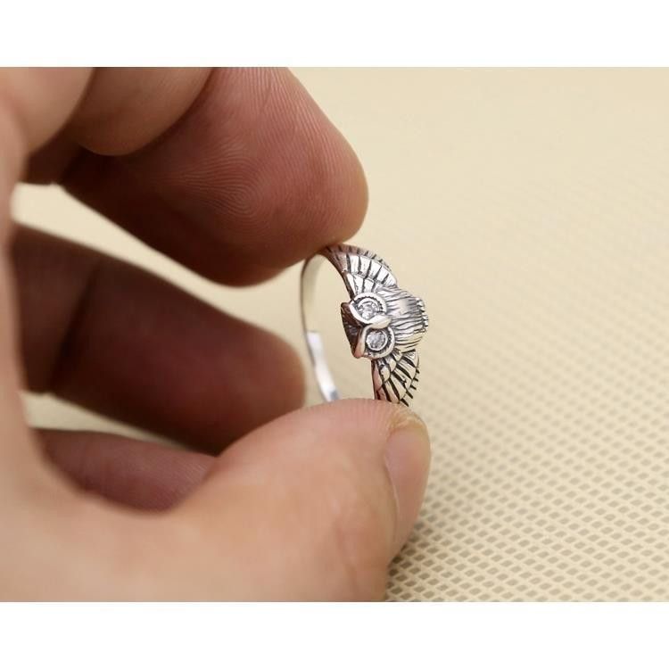 VIBE Men's Vintage Owl Ring Size ONE SIZE - 4 Thumbnail