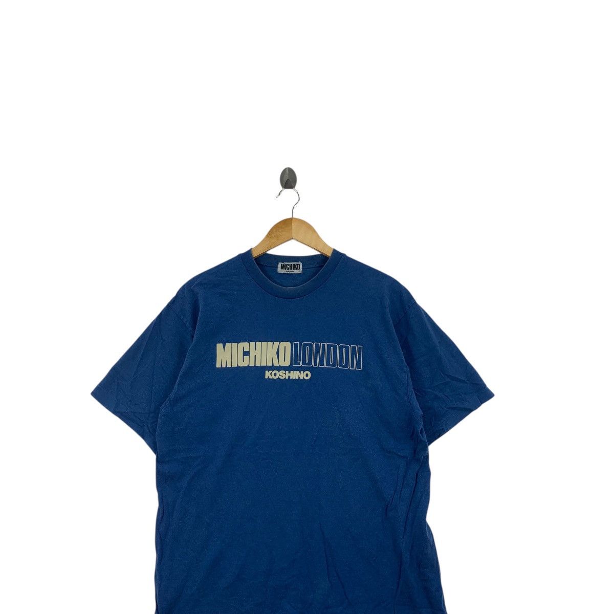Michiko Koshino London Vintage MICHIKO LONDON KOSHINO Center Logo Tee Shirt Top Size L / US 10 / IT 46 - 2 Thumbnail