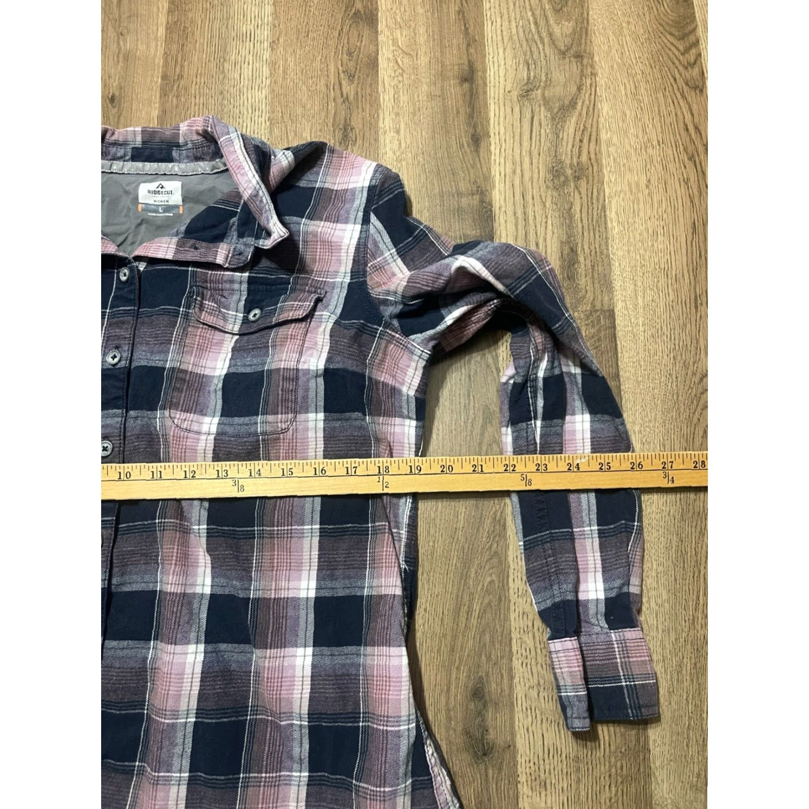 Vintage Ridgecut Shirt Womens Large Blue Gray Pink Plaid Button Up Long Sleeve Casual Fall Spring Summer Size L / US 10 / IT 46 - 6 Thumbnail