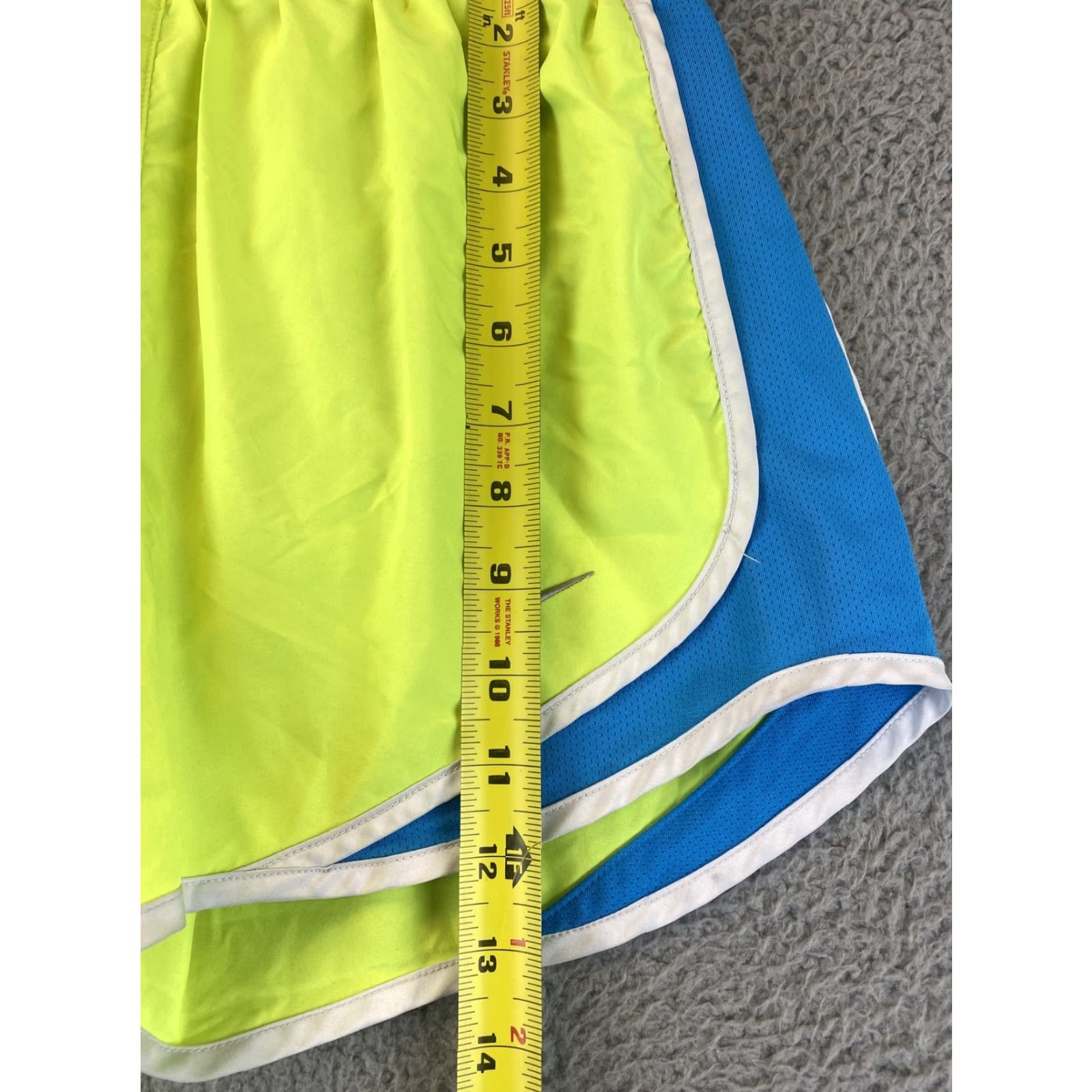 Nike Nike Womens Dri-Fit Running Shorts Adult Medium Neon Yellow Athletic Activewear Performance Running Womens Size 32" / US 10 / IT 46 - 4 Thumbnail