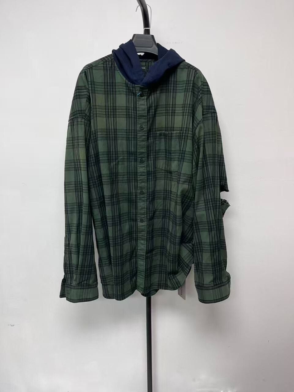 Balenciaga Balenciaga Color Block Plaid Long Sleeve Shirt Size US M / EU 48-50 / 2 - 1 Thumbnail