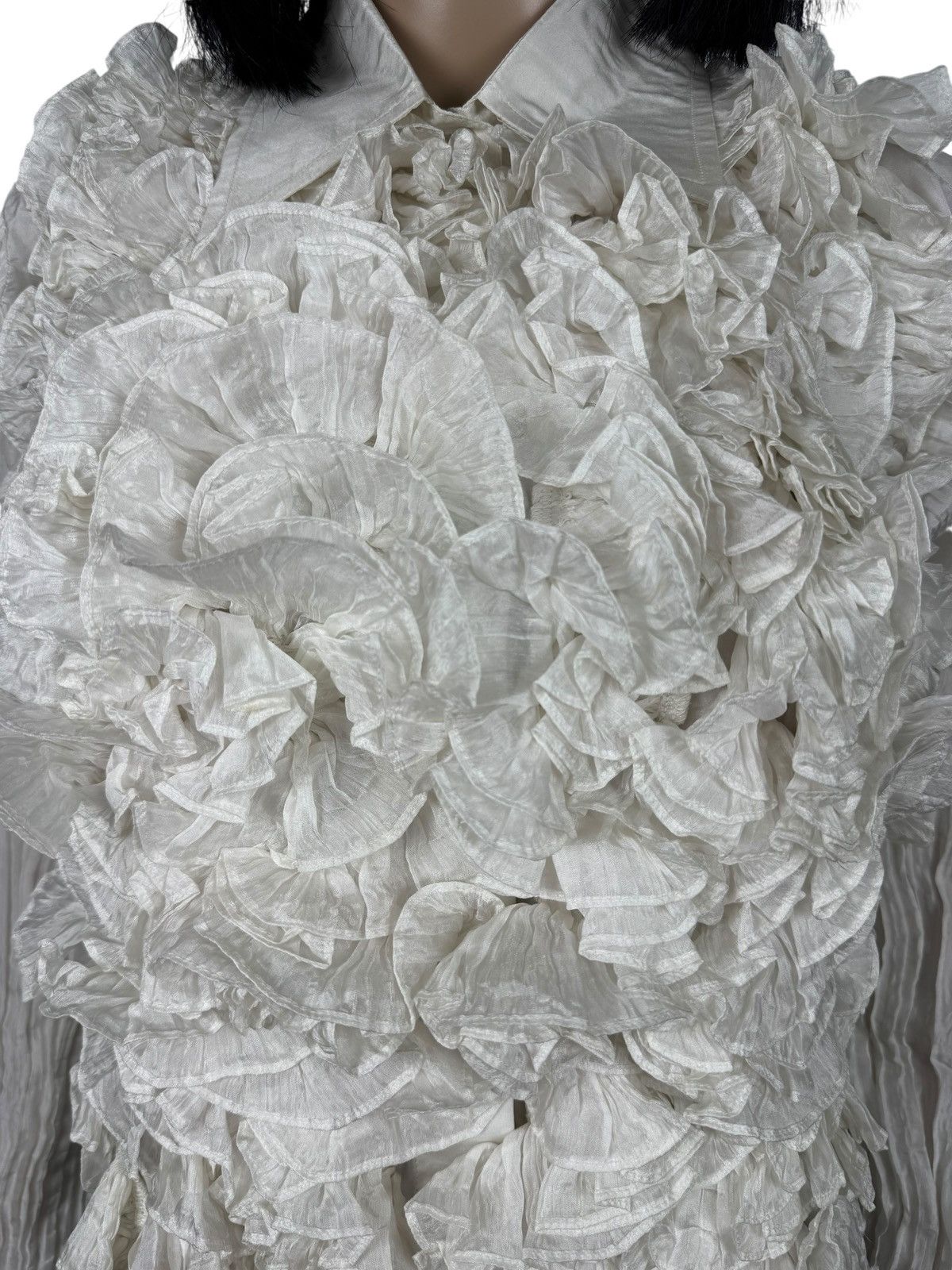 Manish Arora Manish Arora Silk Blouse Button Up Ruffle Pleated size L Size L / US 10 / IT 46 - 3 Thumbnail