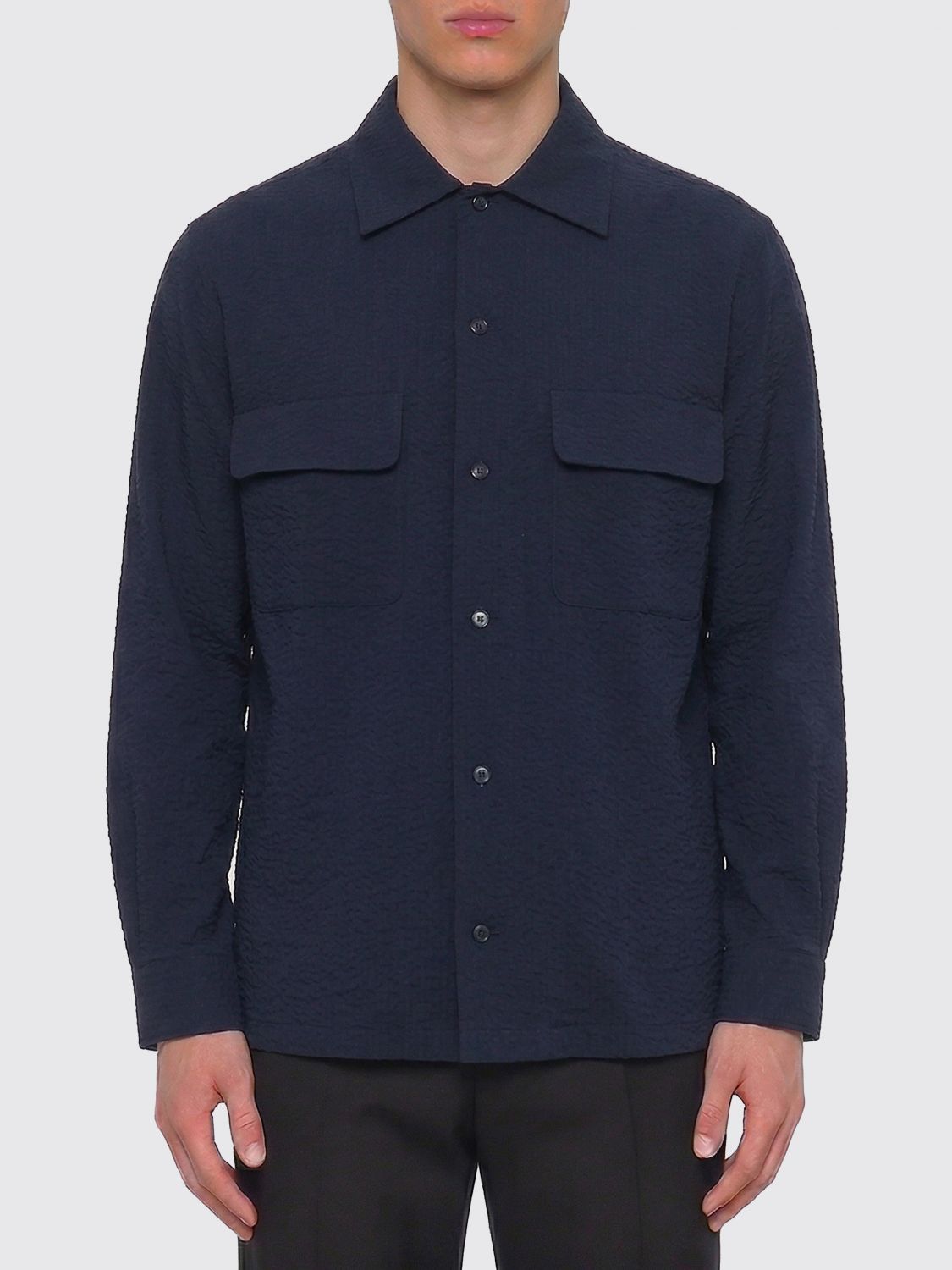 Giorgio Armani Giorgio Armani Shirt Men Blue Size US S / EU 44-46 / 1 - 1 Thumbnail