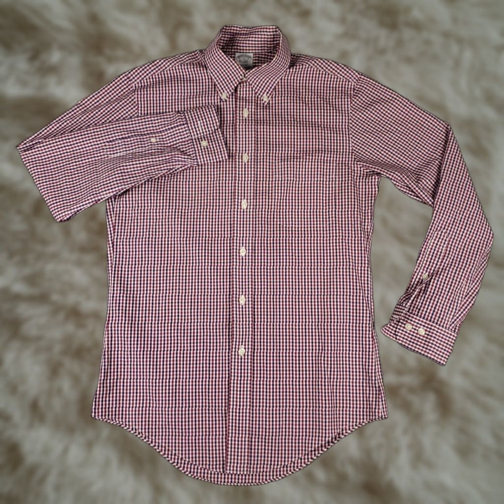 Brooks Brothers Brooks Brothers Shirt Mens Small Blue Red Check Regent Button Up Long Sleeve Size US S / EU 44-46 / 1 - 1 Thumbnail