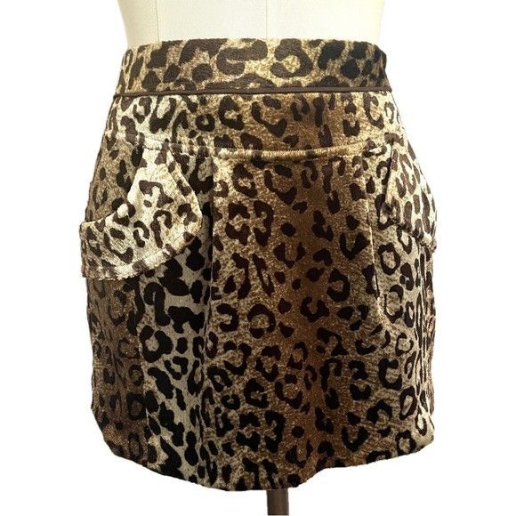 Other Leopard Print Faux Fur Mini Skirt - 28-29" Waist, Medium Size 30" / US 8 / IT 44 - 3 Thumbnail