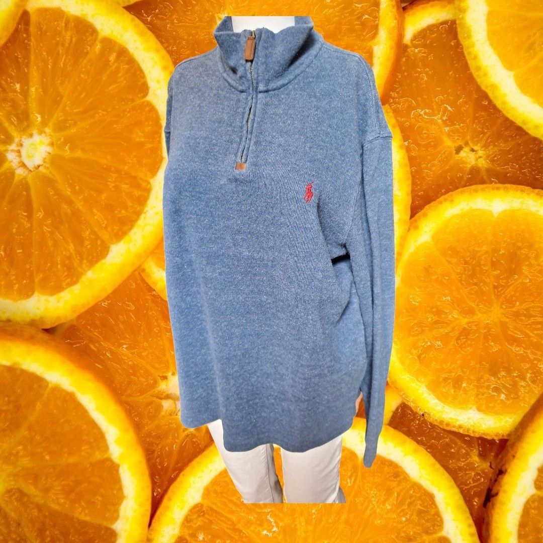 Polo Ralph Lauren Polo Ralph Lauren Quarter Zip Pullover Sweater Blue Cotton B Size US M / EU 48-50 / 2 - 1 Thumbnail