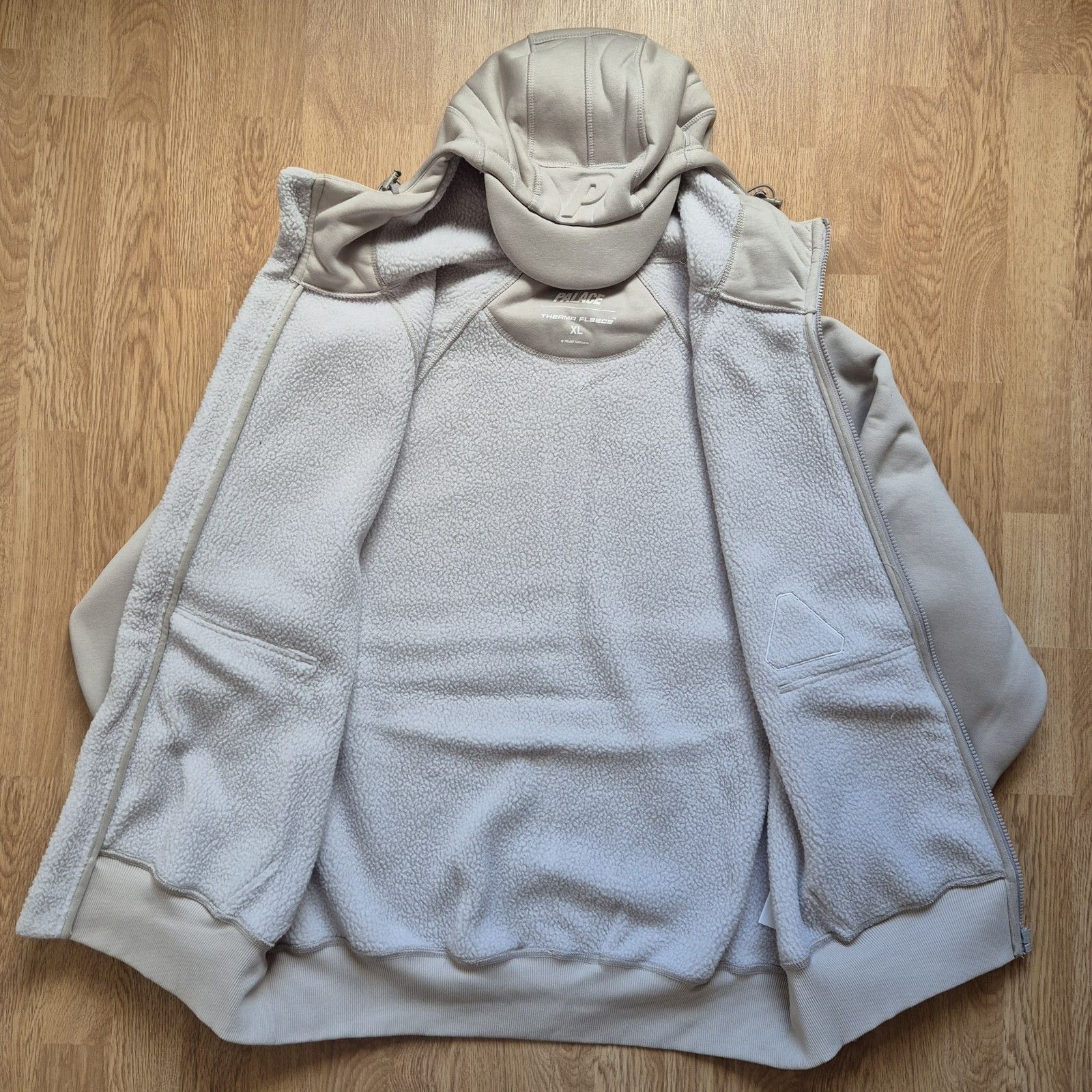 Palace Palace Therma Fleece Bonded Cap Hood Jacket GreyNew FW23 Size US XL / EU 56 / 4 - 2 Thumbnail
