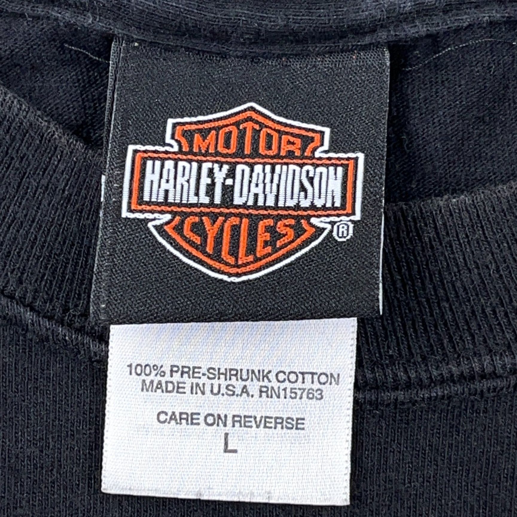 Harley Davidson VINTAGE Harley-Davidson Shirt Men Large Black Tee Rolling Thunder Ride Biker Y2K Pow Mia Size US L / EU 52-54 / 3 - 5 Thumbnail