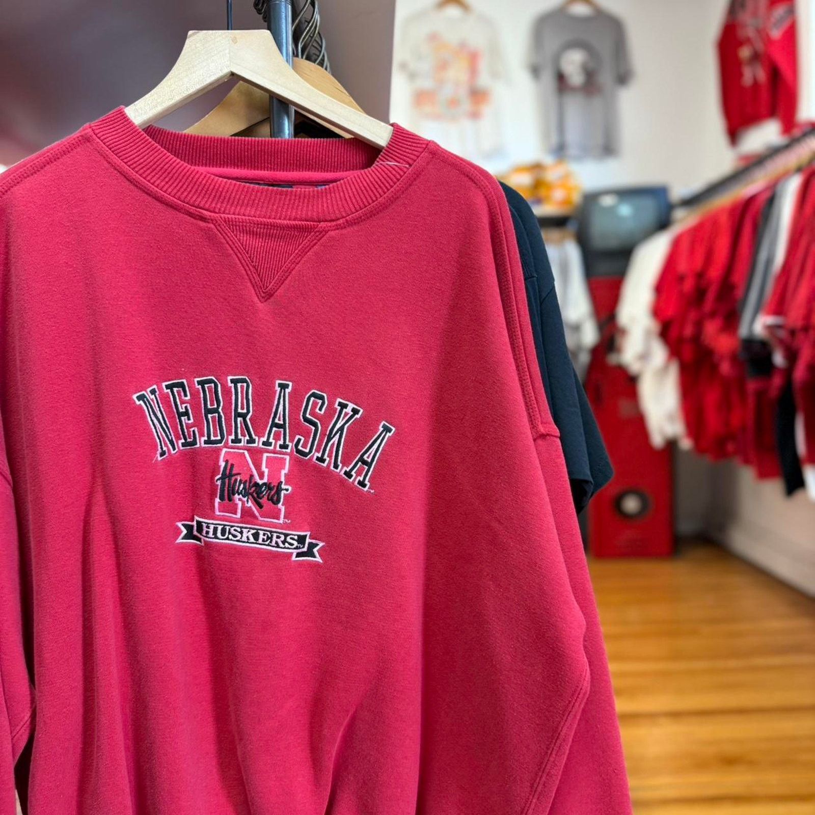 Vintage Vintage 90s Nebraska Huskers Football Crewneck Size US XXL / EU 58 / 5 - 1 Thumbnail
