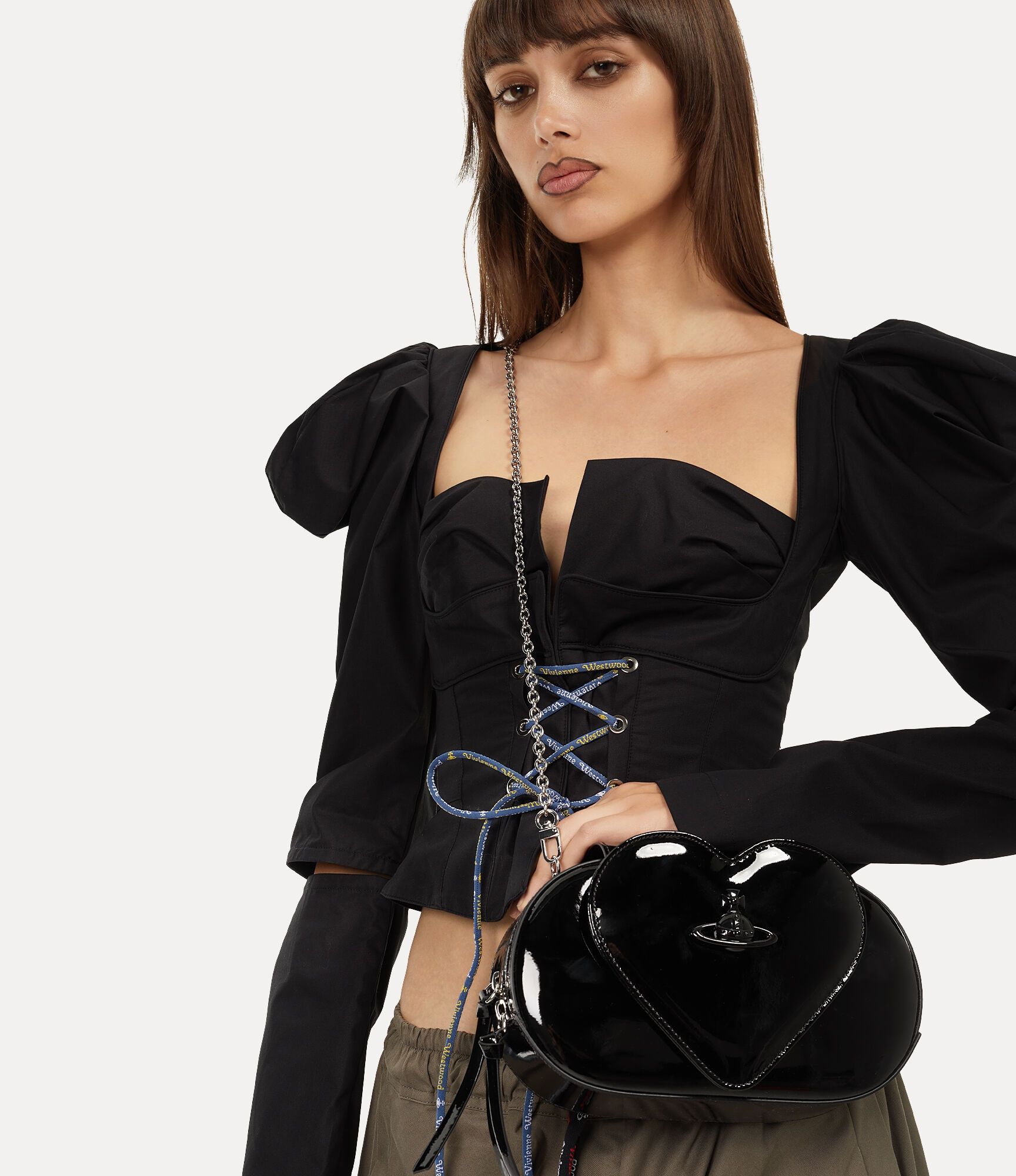 Vivienne Westwood o1f1d3z0825 Size: OS / Jonny Heart Flap Crossbody Bag Black Size ONE SIZE - 2 Thumbnail