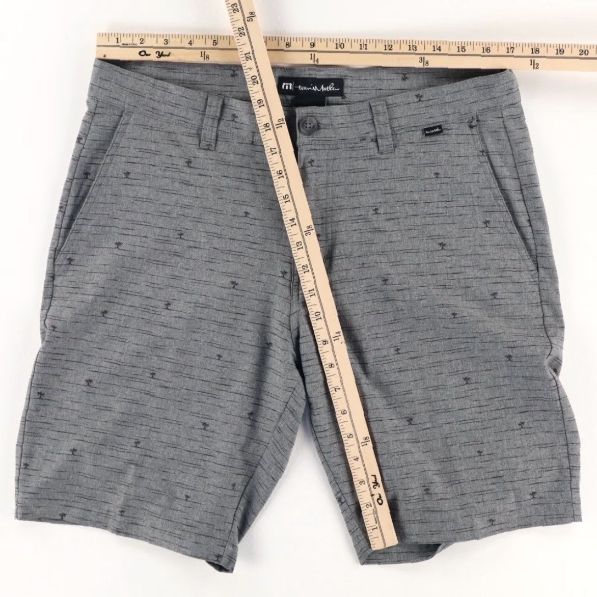 TravisMathew Travis Mathew Golf Shorts Palm Print Gray Mens 34 Size US 34 / EU 50 - 3 Thumbnail