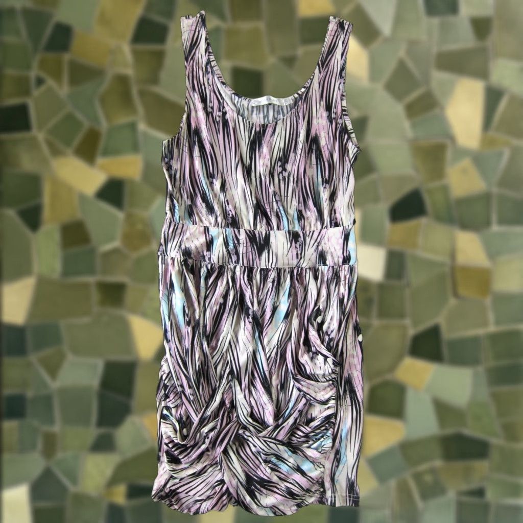 MINKPINK MINKPINK Dress Sleeveless Tank Pink Black Blue Stretch Ruched Sheath Small Women Floor Size S / US 4 / IT 40 - 1 Thumbnail