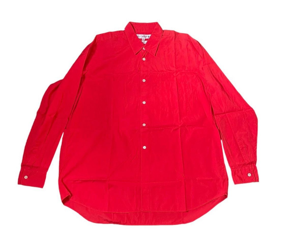 Comme des Garcons Vintage CDG SHIRT red button up shirt Size US L / EU 52-54 / 3 - 1 Thumbnail