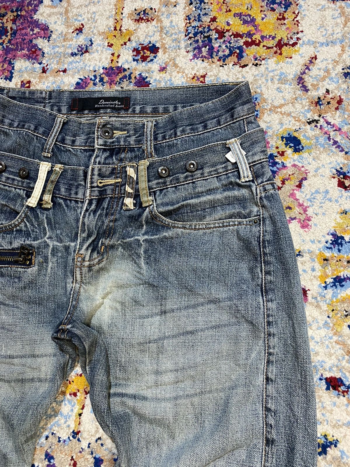 Japanese Brand Dominate Handcrafted Double Waisted Twisted Leg Jeans W30 Size US 30 / EU 46 - 9 Thumbnail
