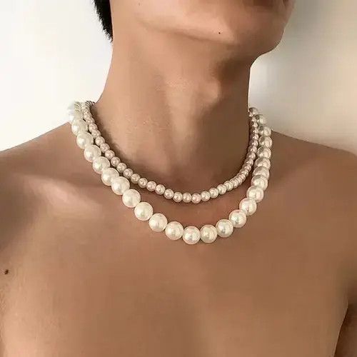 Jewelry Double Layered Big Pearl Necklace Size ONE SIZE - 3 Thumbnail