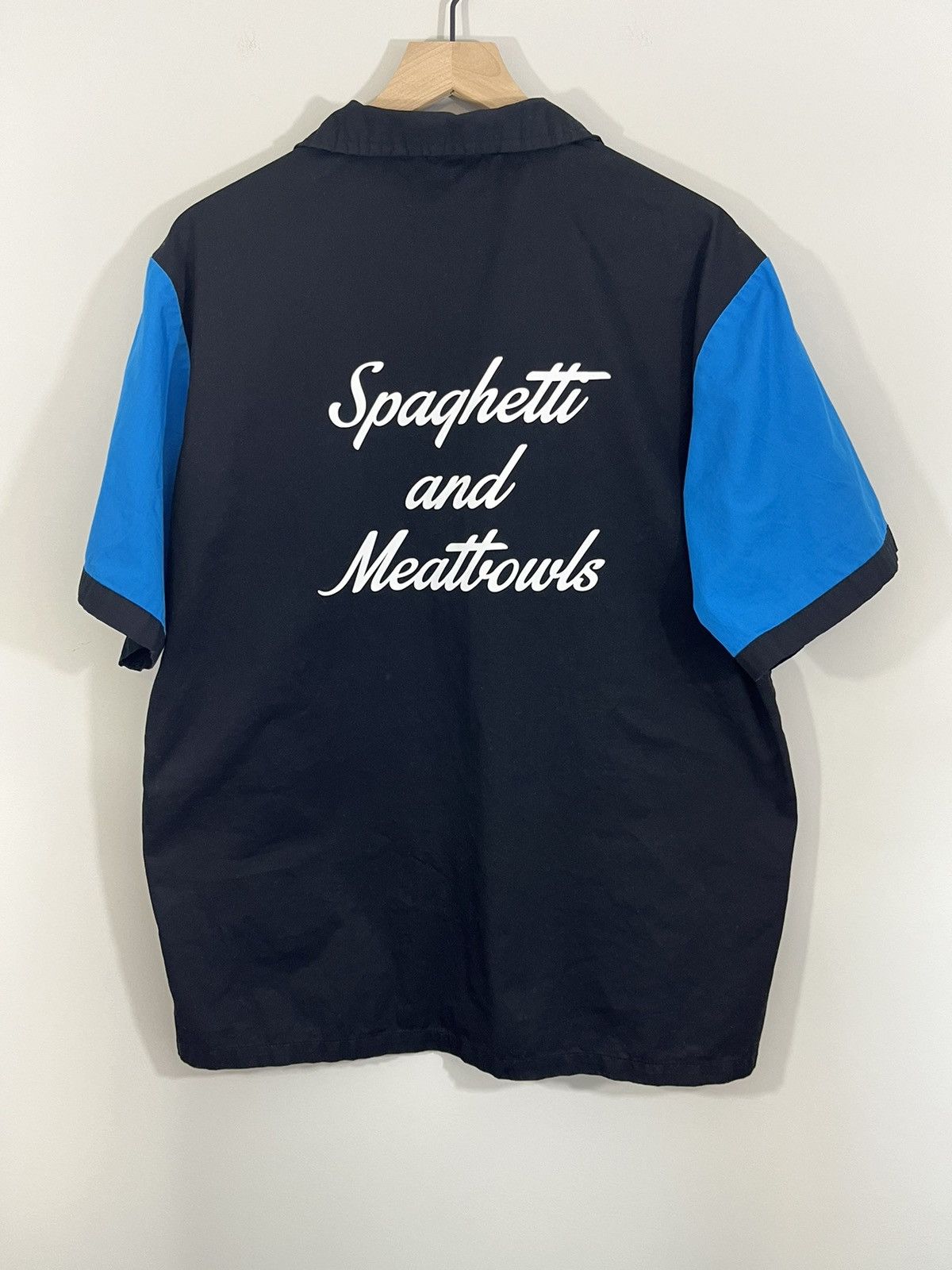 Short Sleeve Button Down Vintage Bowling League Shirt