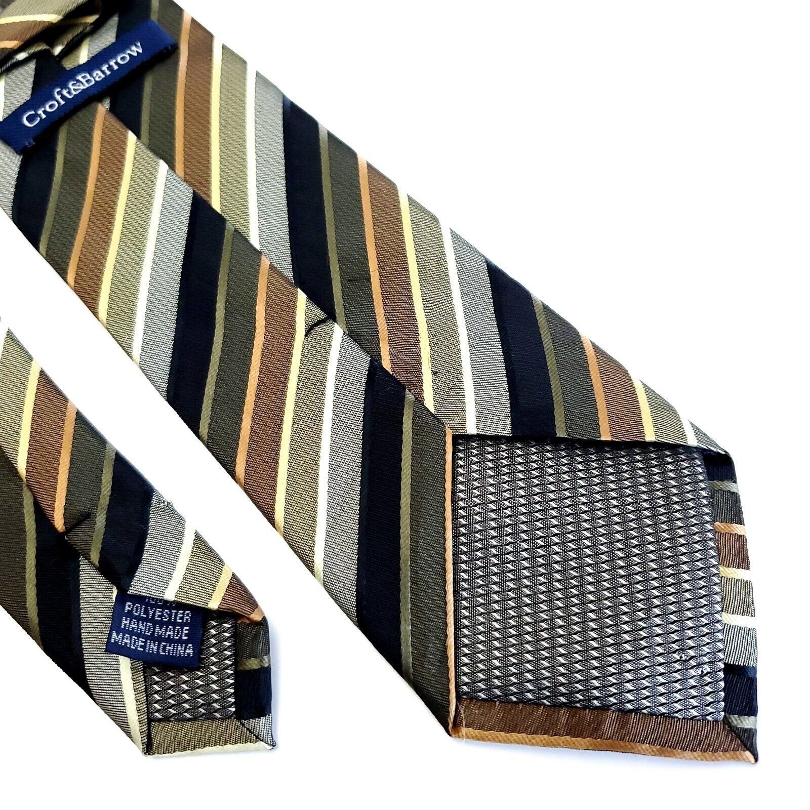 Croft & Barrow Croft & Barrow Polyester Multi-Colored Striped Tie Size ONE SIZE - 5 Thumbnail
