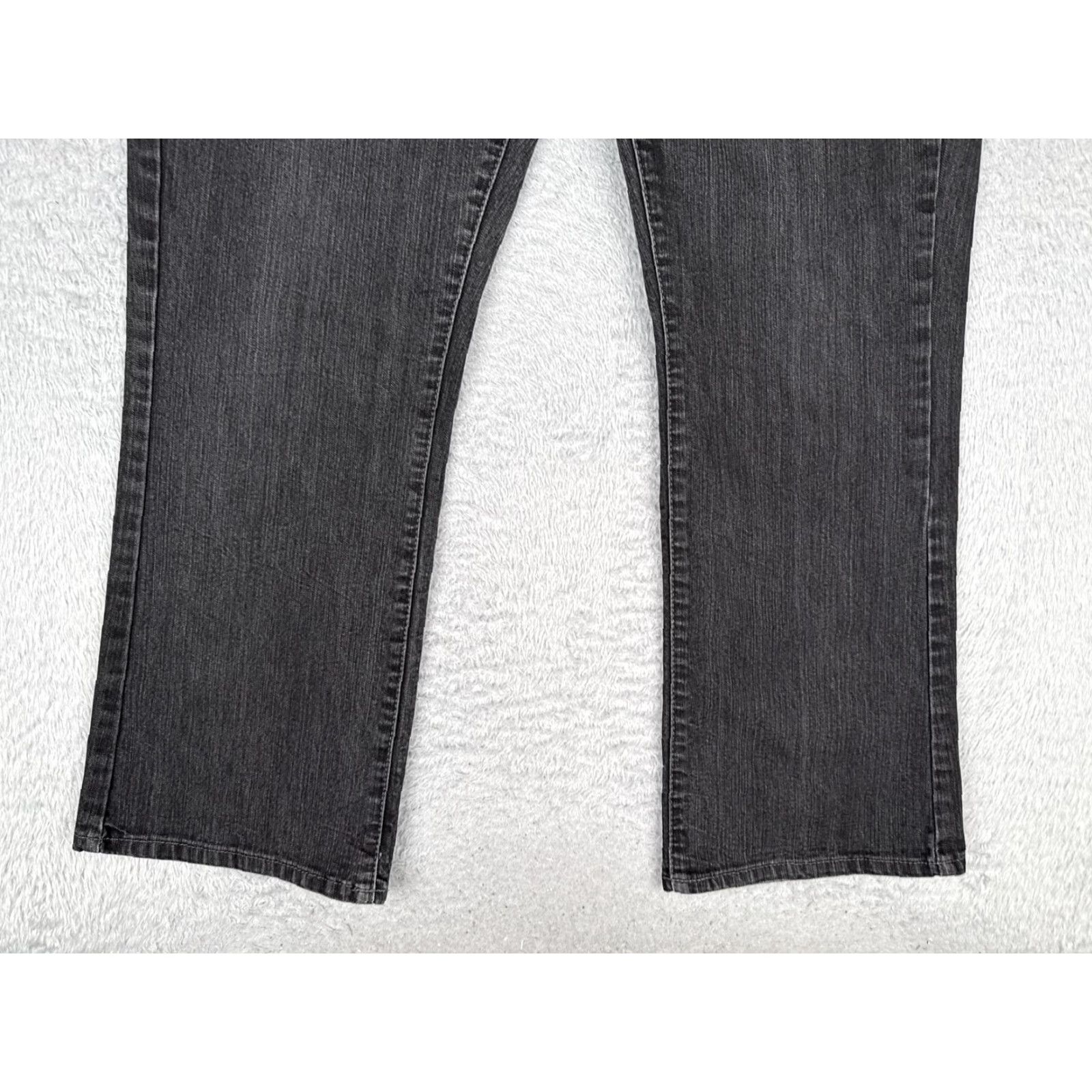 Lee Riders by Lee Jeans Womens 14P Gray Bootcut 34x28 Mid Rise Denim Stretch 5-Pocket Zipper Button Size 36" / US 14 / IT 50 - 2 Thumbnail