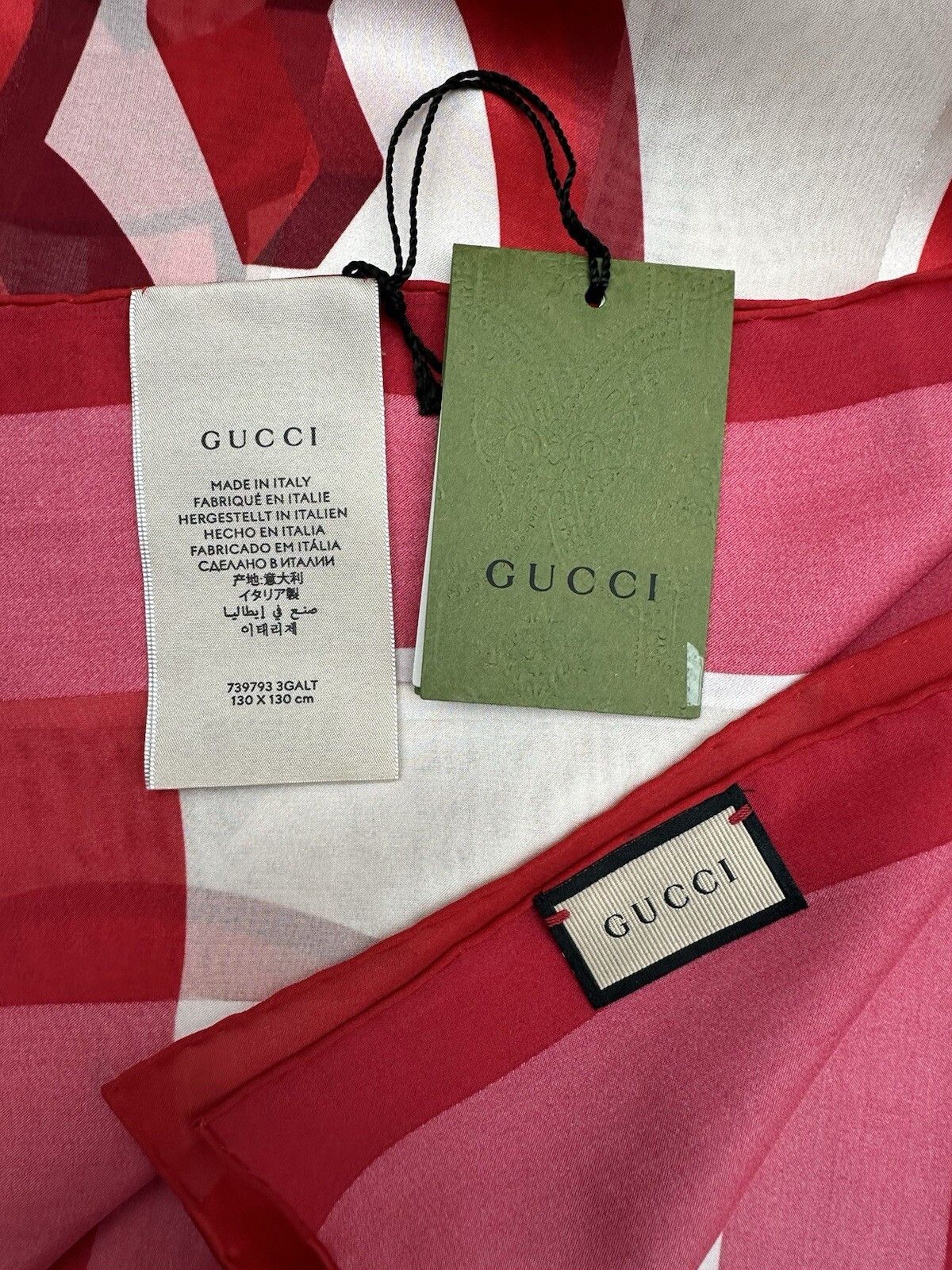 Gucci Size-130x130cm New Gucci Silk Scarves Size ONE SIZE - 5 Thumbnail