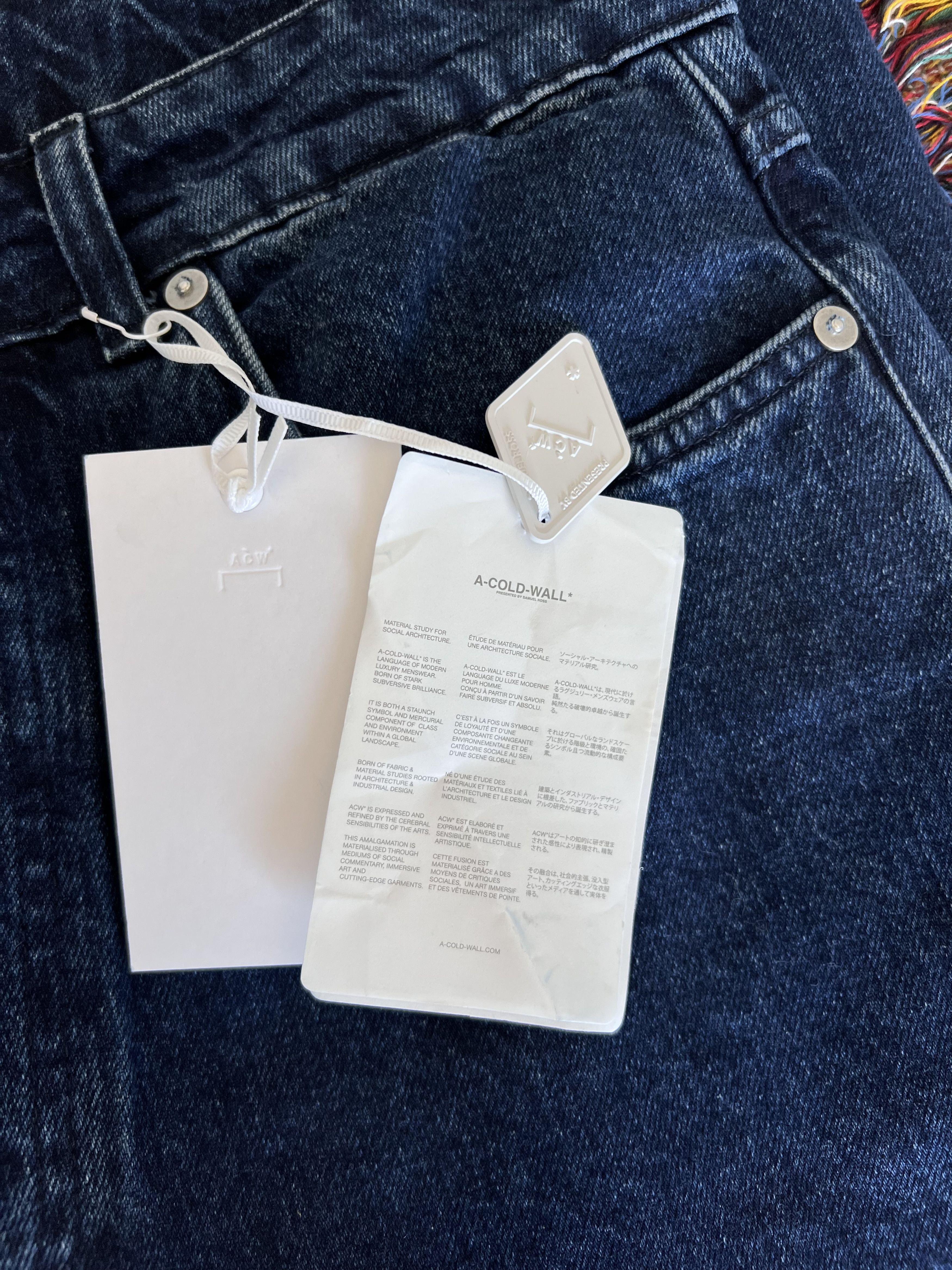 A-COLD-WALL* A Cold Wall Discourse Cargo Jeans in Blue Size US 32 / EU 48 - 8 Thumbnail