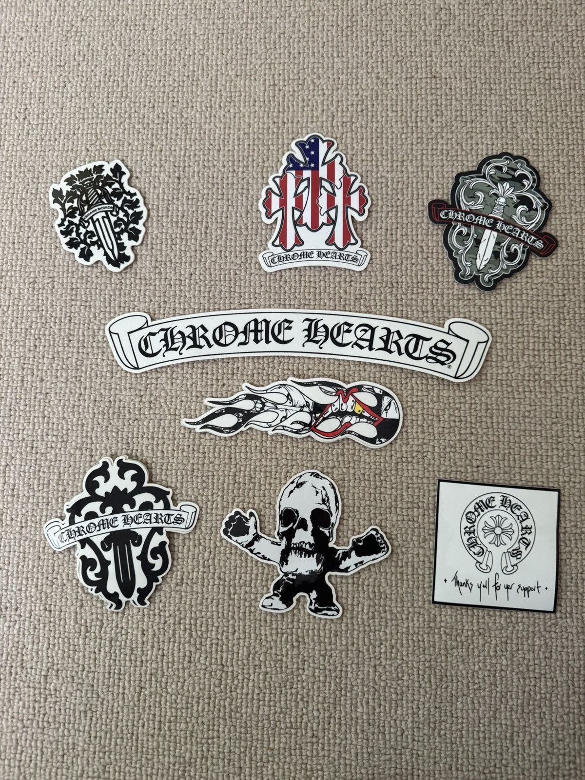 Chrome Hearts Chrome hearts stickers - collection of 8 Size ONE SIZE - 1 Preview