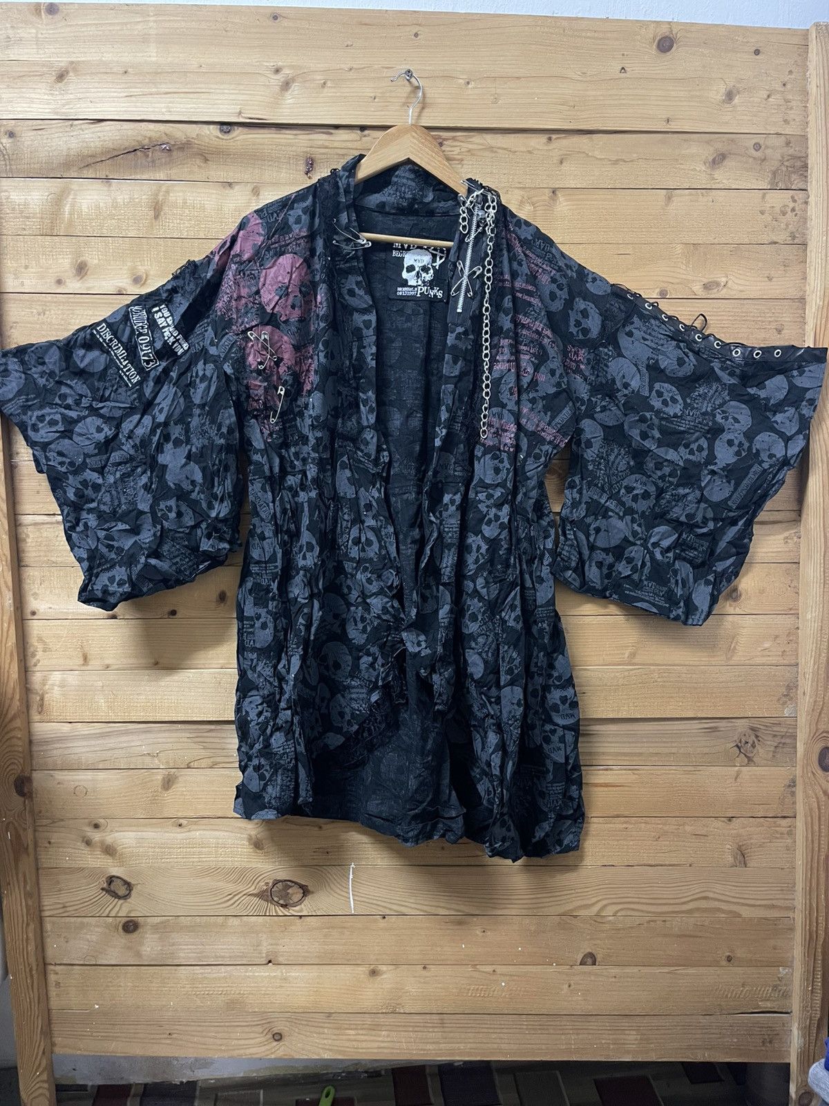 Japanese Brand Seditioneries mad punk full print skull kimono Size L / US 10 / IT 46 - 1 Thumbnail