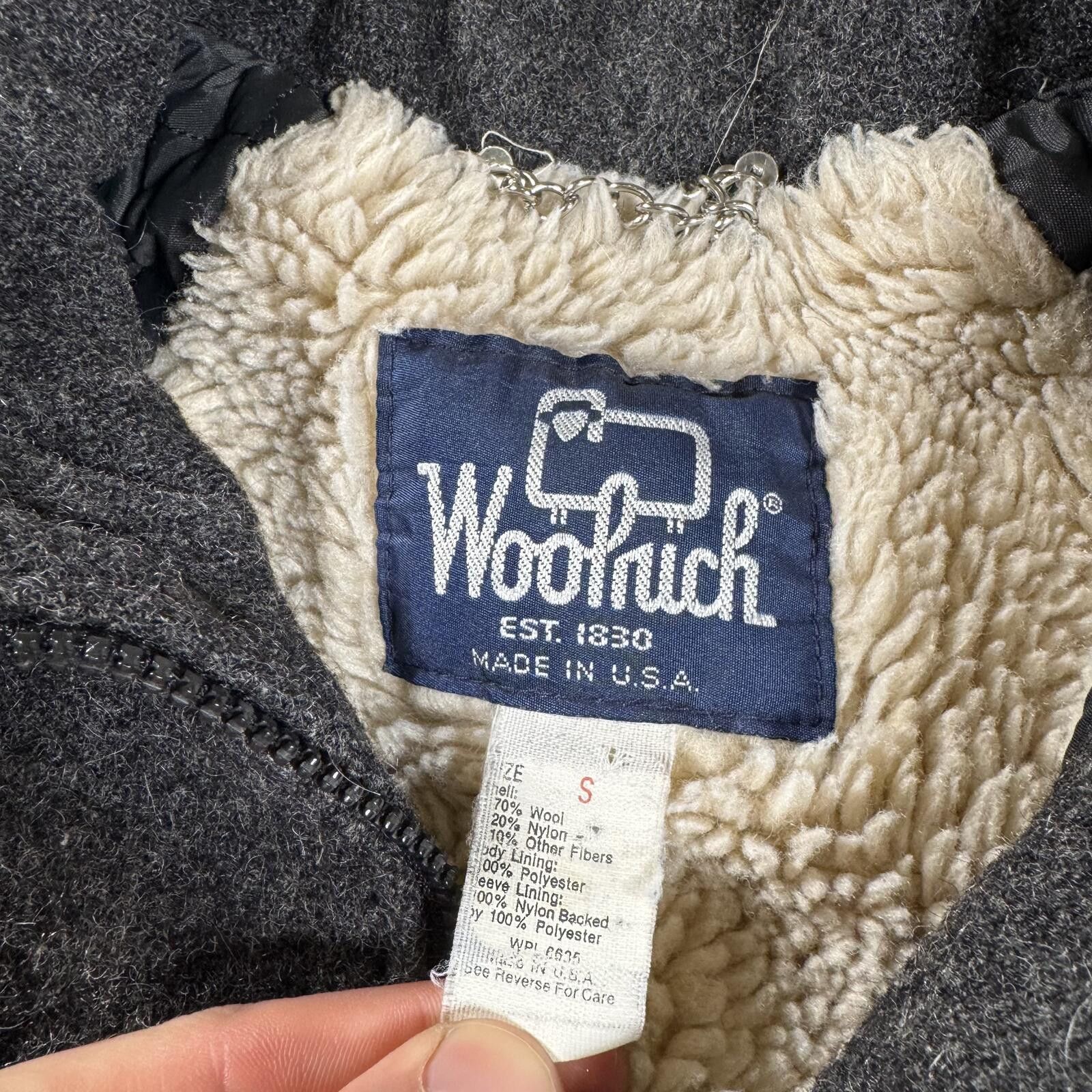 Woolrich Woolen Mills Vintage Made In USA Woolrich Wool Fleece Lined Zip Up Jacket Size US S / EU 44-46 / 1 - 6 Thumbnail