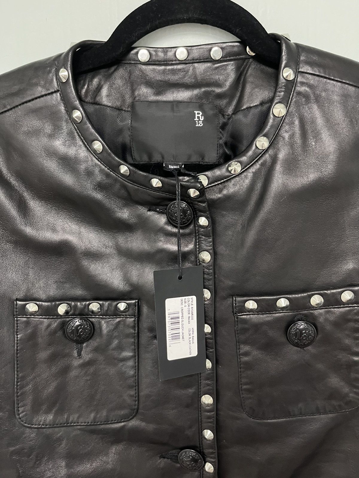 R13 Cropped Slouch Studded jacket. Small Size S / US 4 / IT 40 - 4 Thumbnail