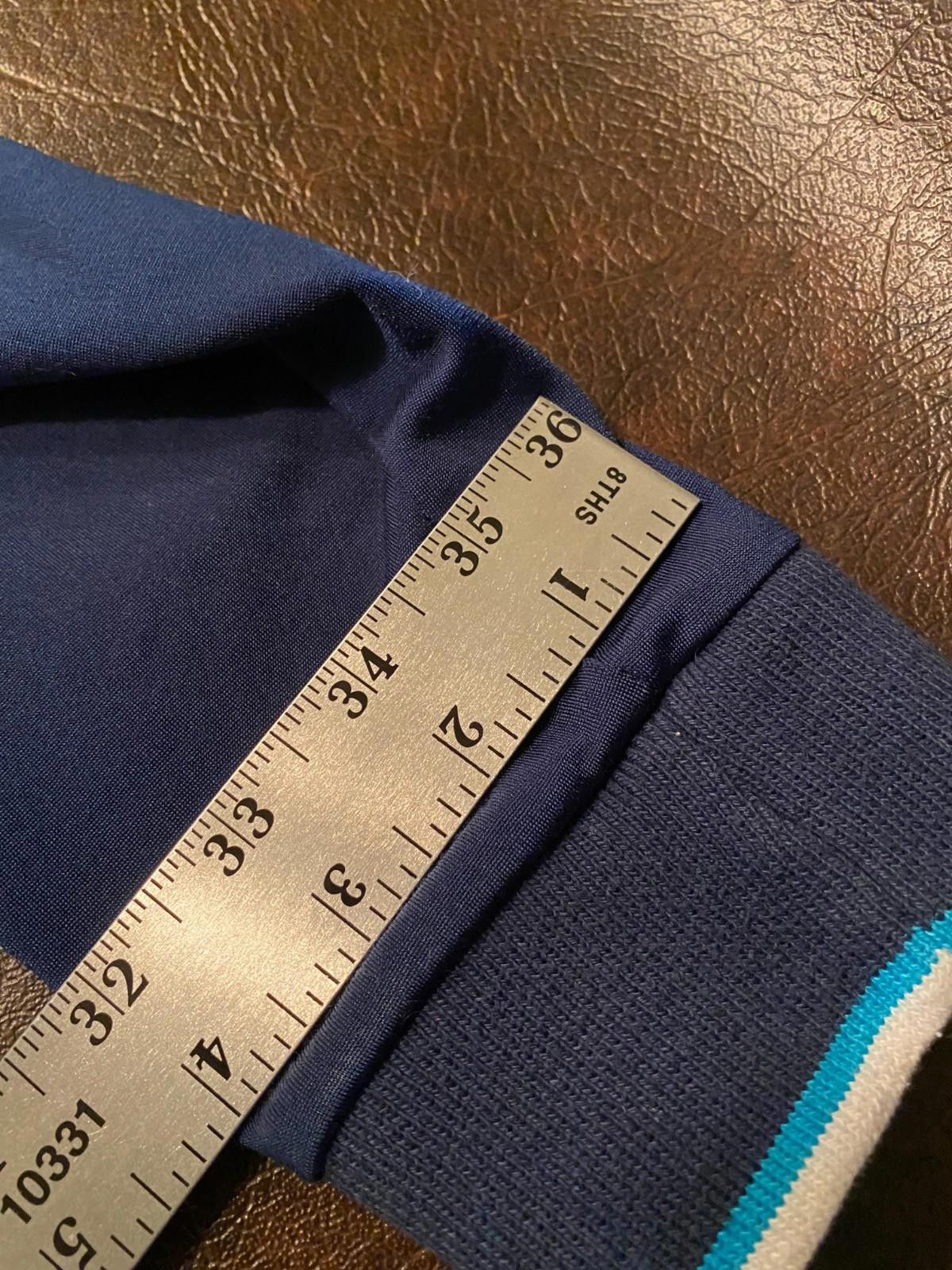 Designer Cheetah Track Suit Jacket Mens Sz. Med Navy Striped (B20) Size M / US 6-8 / IT 42-44 - 11 Thumbnail