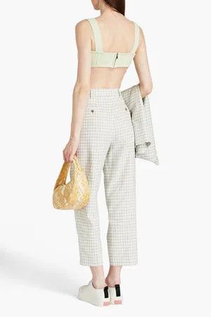 Acne Studios o1y0725 Checked Casual Pant in Light Green Size 28" / US 6 / IT 42 - 3 Thumbnail