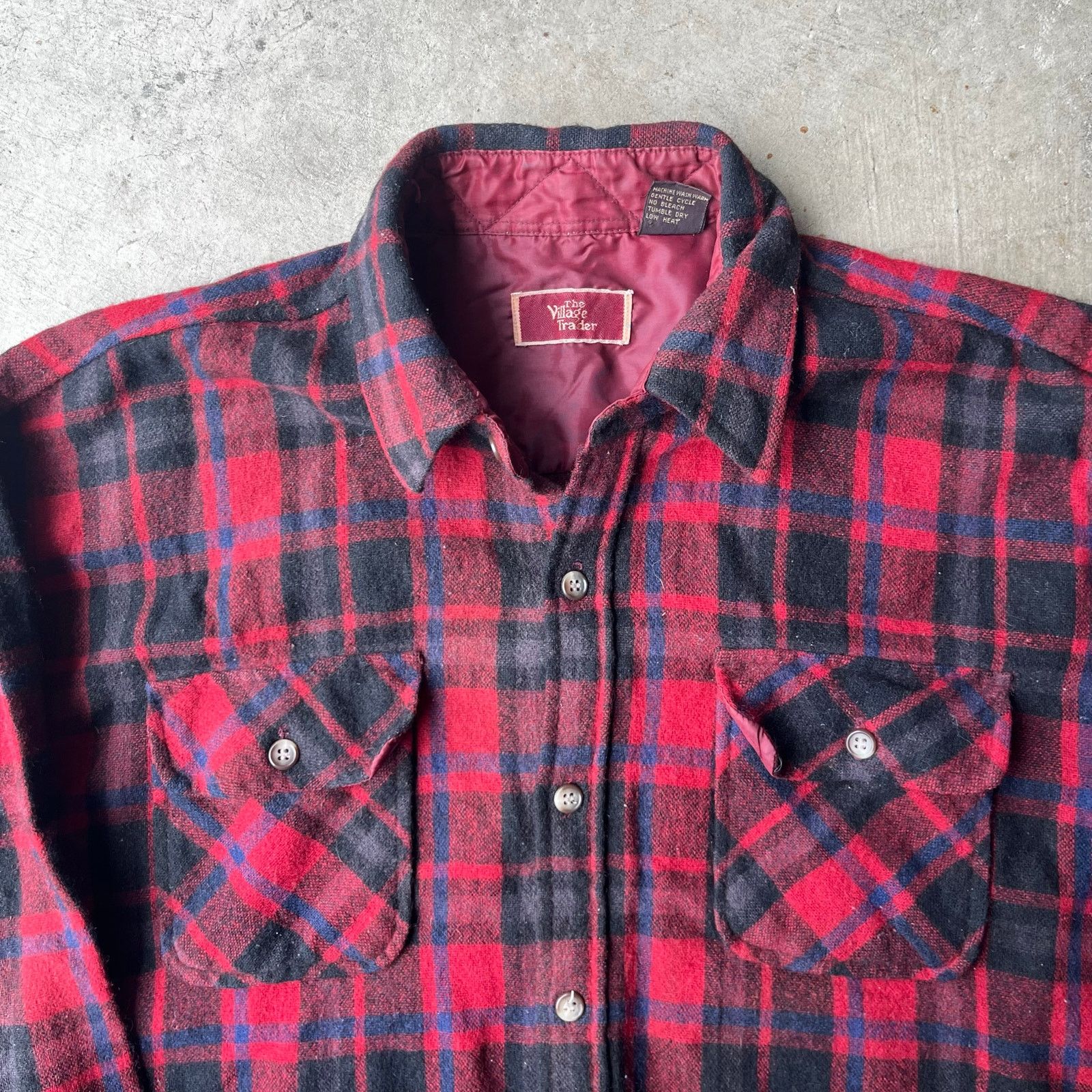Vintage VINTAGE WOOL BOARD SHIRT BUFFALO PLAID FLANNEL SHACKET LARGE Size US L / EU 52-54 / 3 - 1 Thumbnail