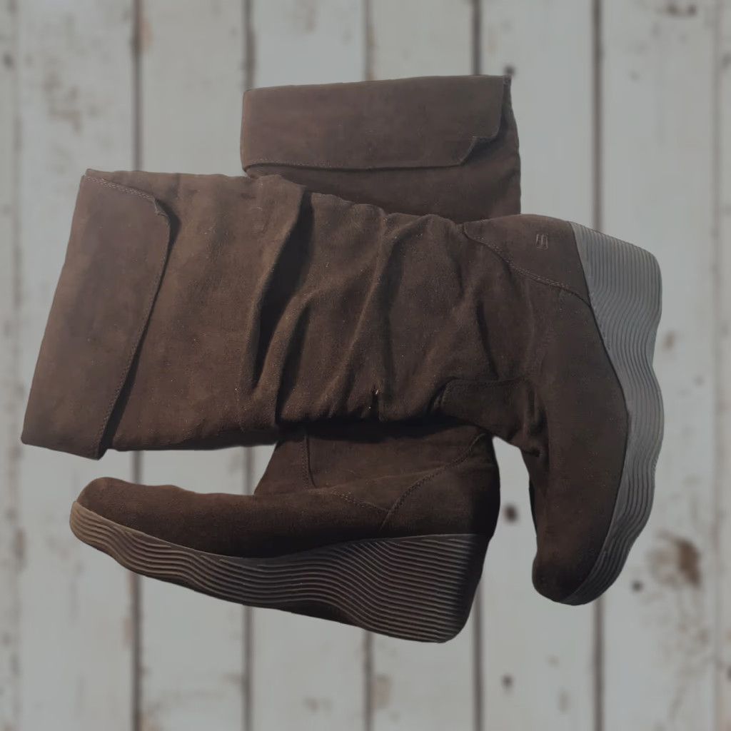 SKECHERS Skechers Dk Brown Knee High Platform Boots Womens Size 8.5M Size US 9 / IT 39 - 1 Thumbnail