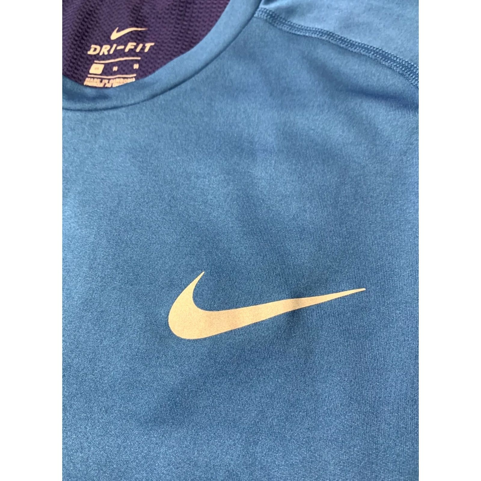 Nike NIKE RUNNING DRI-FIT ORIGINAL 2017 TRAINING RUN MEN SHIRT JERSEY T-SHIRT SIZE M BLUE Size US M / EU 48-50 / 2 - 4 Thumbnail
