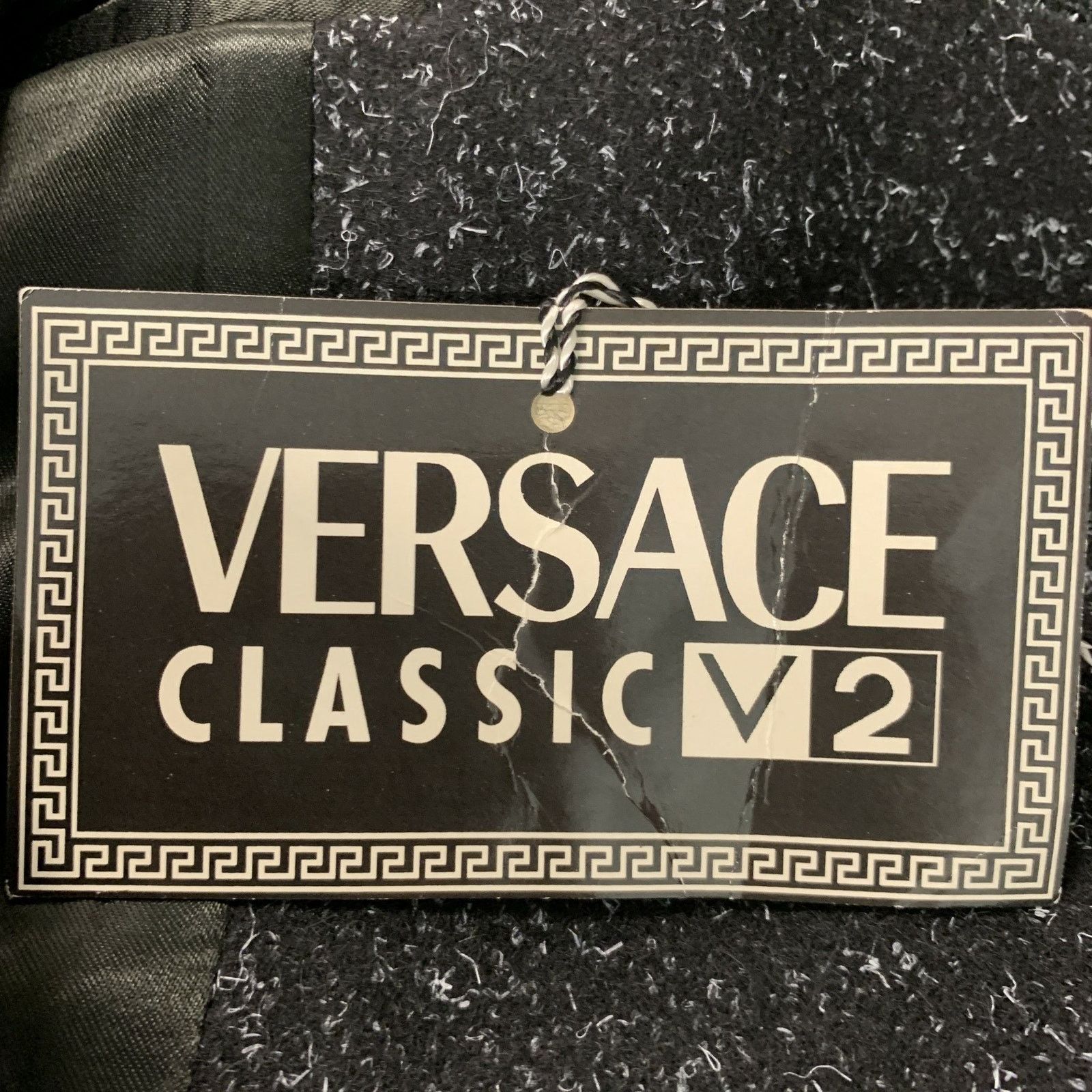 Versace VERSACE CLASSIC Size 44 Black Grey Heather Notch Lapel Coat Size US L / EU 52-54 / 3 - 8 Thumbnail