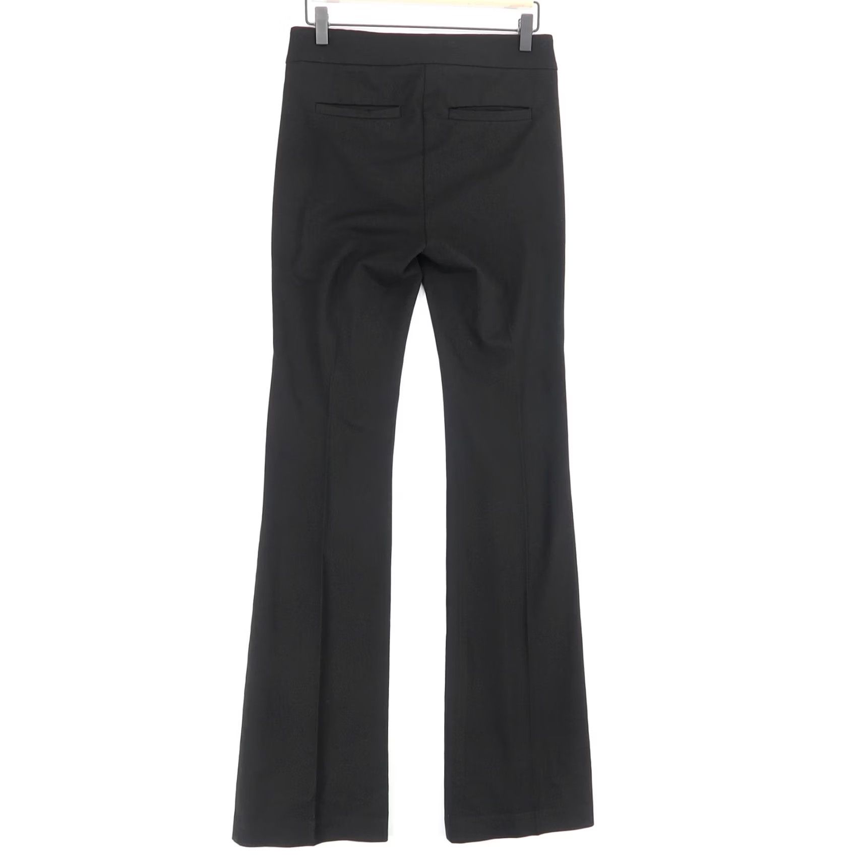 Vintage AELLA Pants Womens 2 Black Flare Stretch Polyester Spandex Viscose Dress Pants Size 26" / US 2 / IT 38 - 2 Thumbnail