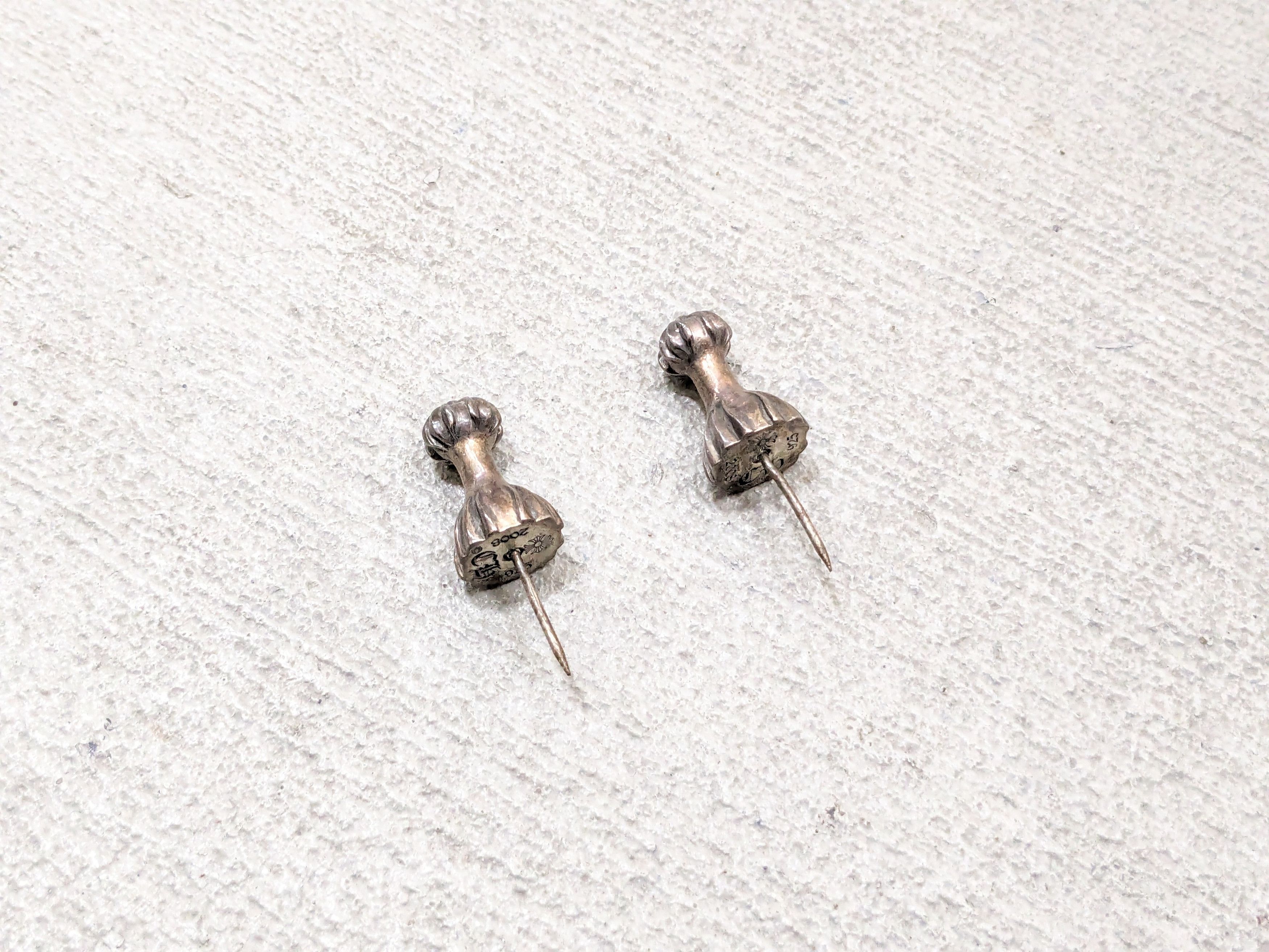 image of Chrome Hearts Push Pins .925 Sterling Silver Cross Y2K, Men's