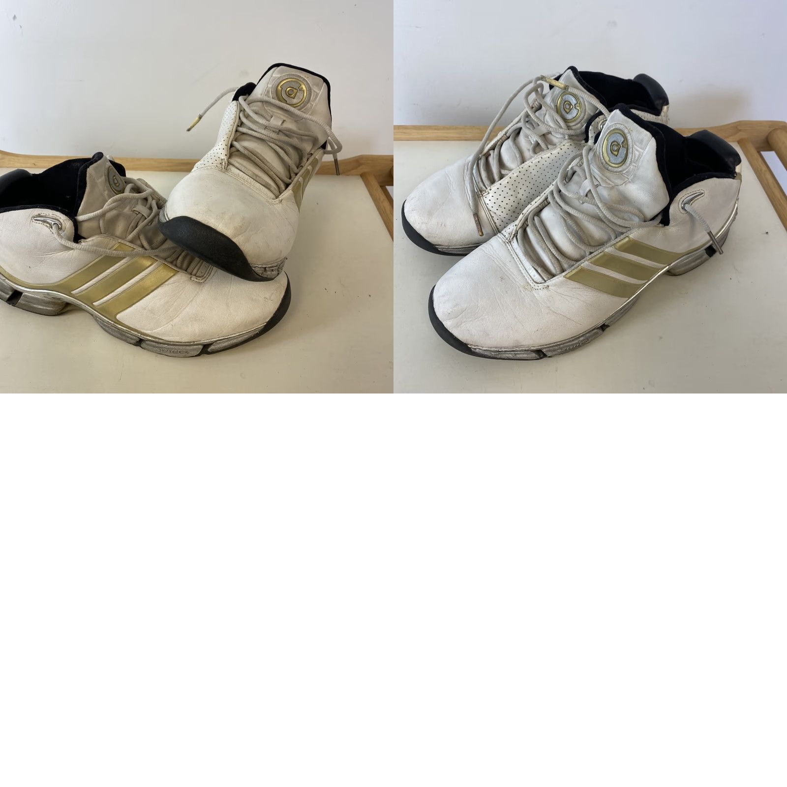 Adidas VINTAGE Adidas a3 Superstar Ultra Size 9 White/Silver Duncan and Garnett S1 Basketball Shoes Men Mid Top Stars Nike? Wait. Size US 9 / EU 42 - 8 Thumbnail