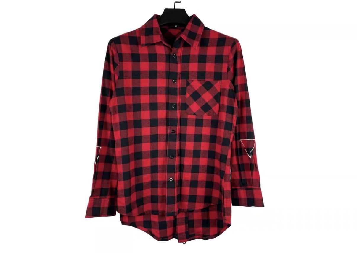 C2H4 C2H4 Black & Red Plaid Back Zip Shirt J31 Size US S / EU 44-46 / 1 - 1 Thumbnail