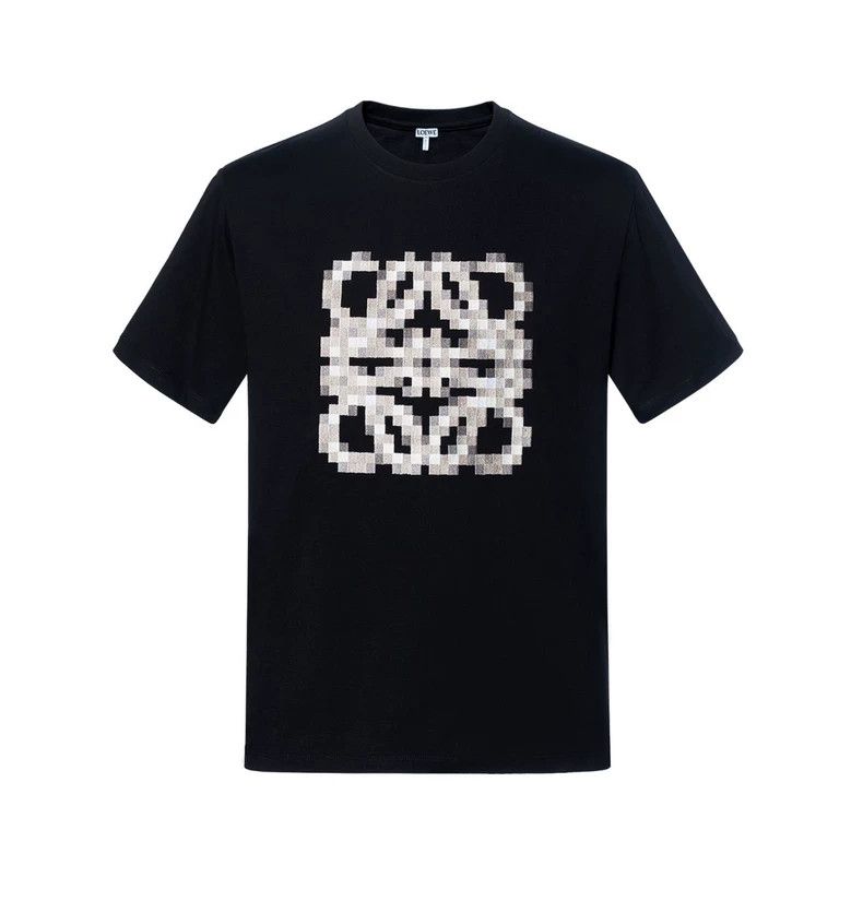 LOEWE Pixelated embroidery loose short sleeve T-shirt