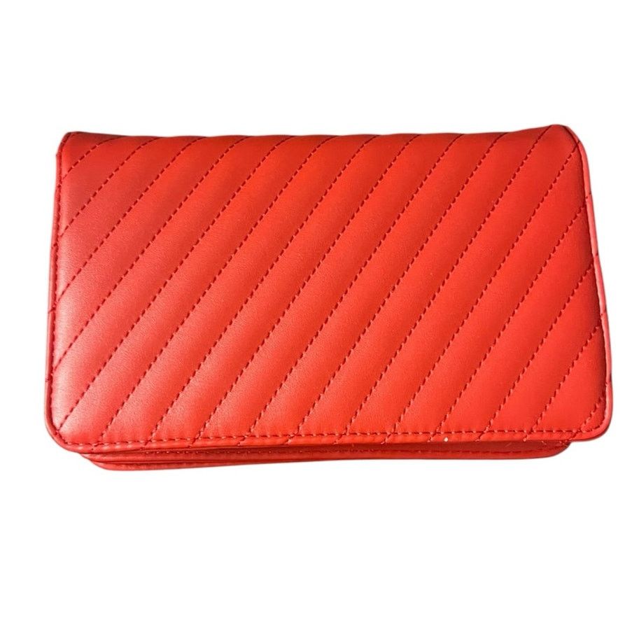 Badgley Mischka Badgley Mischka Quilted Crossbody Bag Red Vegan Leather Size ONE SIZE - 3 Thumbnail