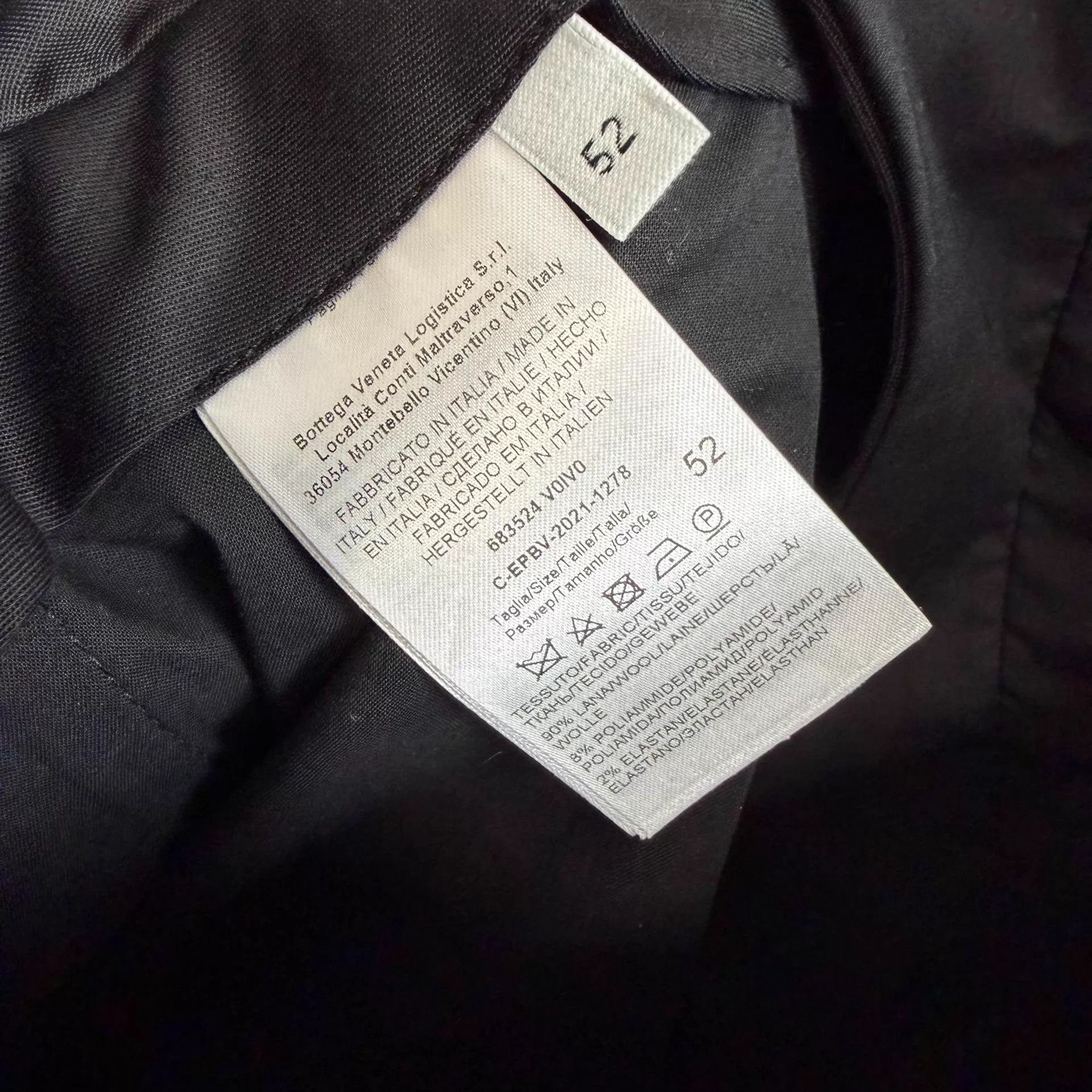 Bottega Veneta Bottega Veneta Wool Utility Pants Men's Solid SW 52 New Size US 36 / EU 52 - 4 Thumbnail