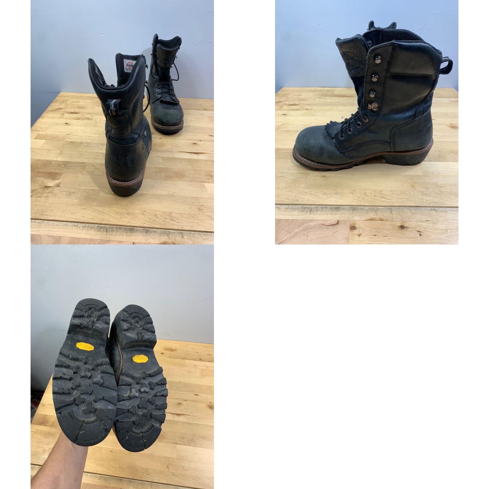 Vintage VINTAGE Wolverine Insulated Boots USA Safety Toe Oil Resistant Leather Combat Men 11.5US 10.5UK 44.5EU Black Lace Up Boots Mens Size US 11 / EU 44 - 9 Thumbnail