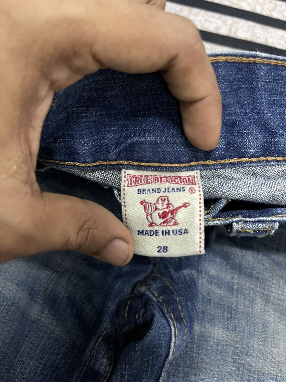 True Religion 90s TRUE RELIGION FLARE DENIM JEANS Size US 30 / EU 46 - 9 Thumbnail