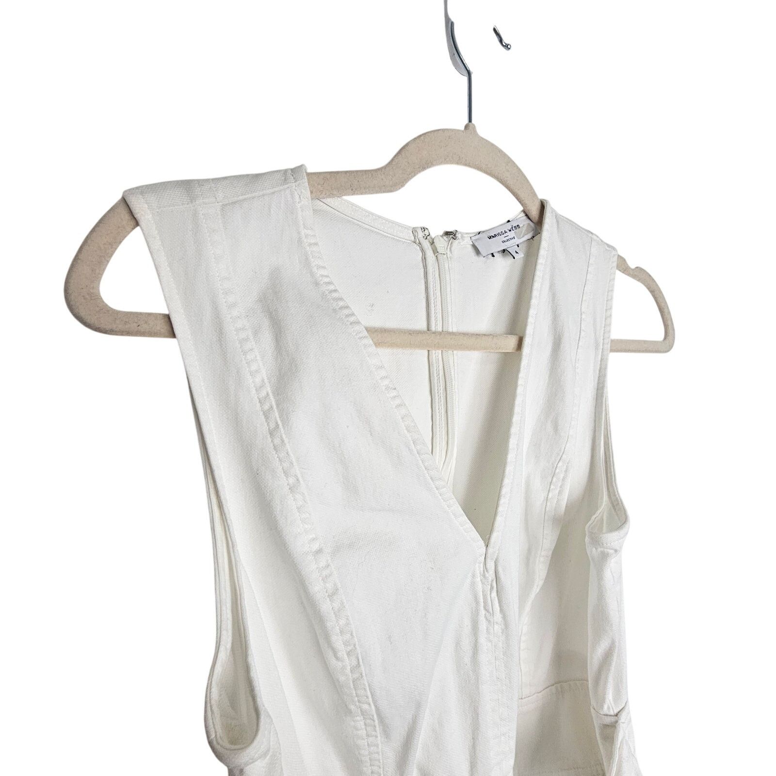Marissa Webb Marissa Webb Collective x RTR Womens Tie Waist Mini Dress 4 Size S / US 4 / IT 40 - 7 Thumbnail