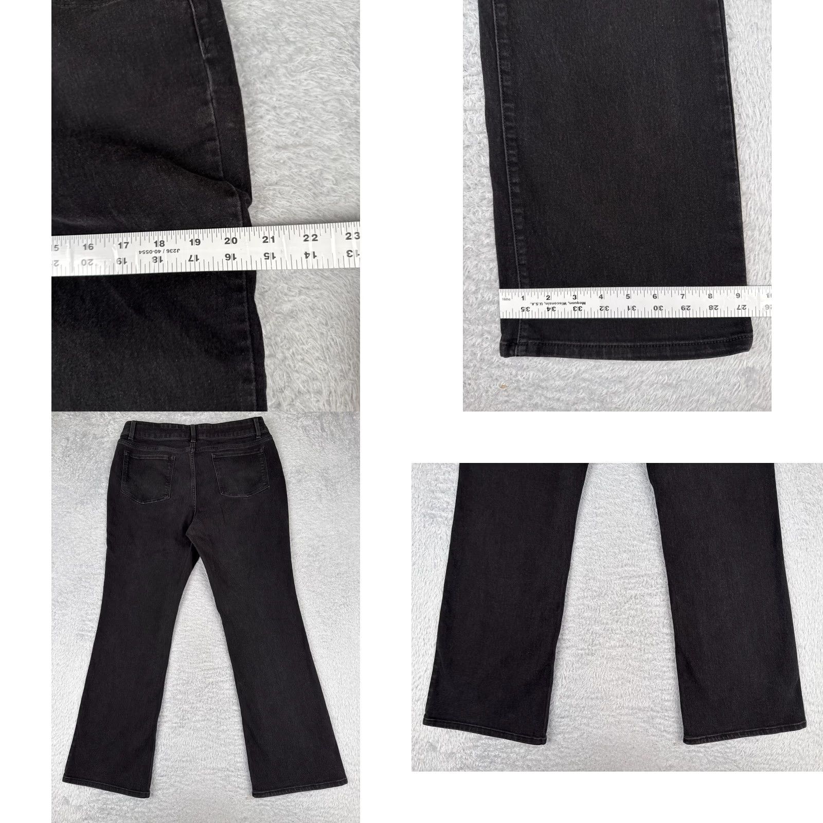 Vintage No Boundaries Jeans Juniors 15 Black Denim Bootcut Mid Rise Cotton Blend 33x30 Women's Jeans Cowboy Southwestern American 90s? Size 36" / US 14 / IT 50 - 9 Thumbnail