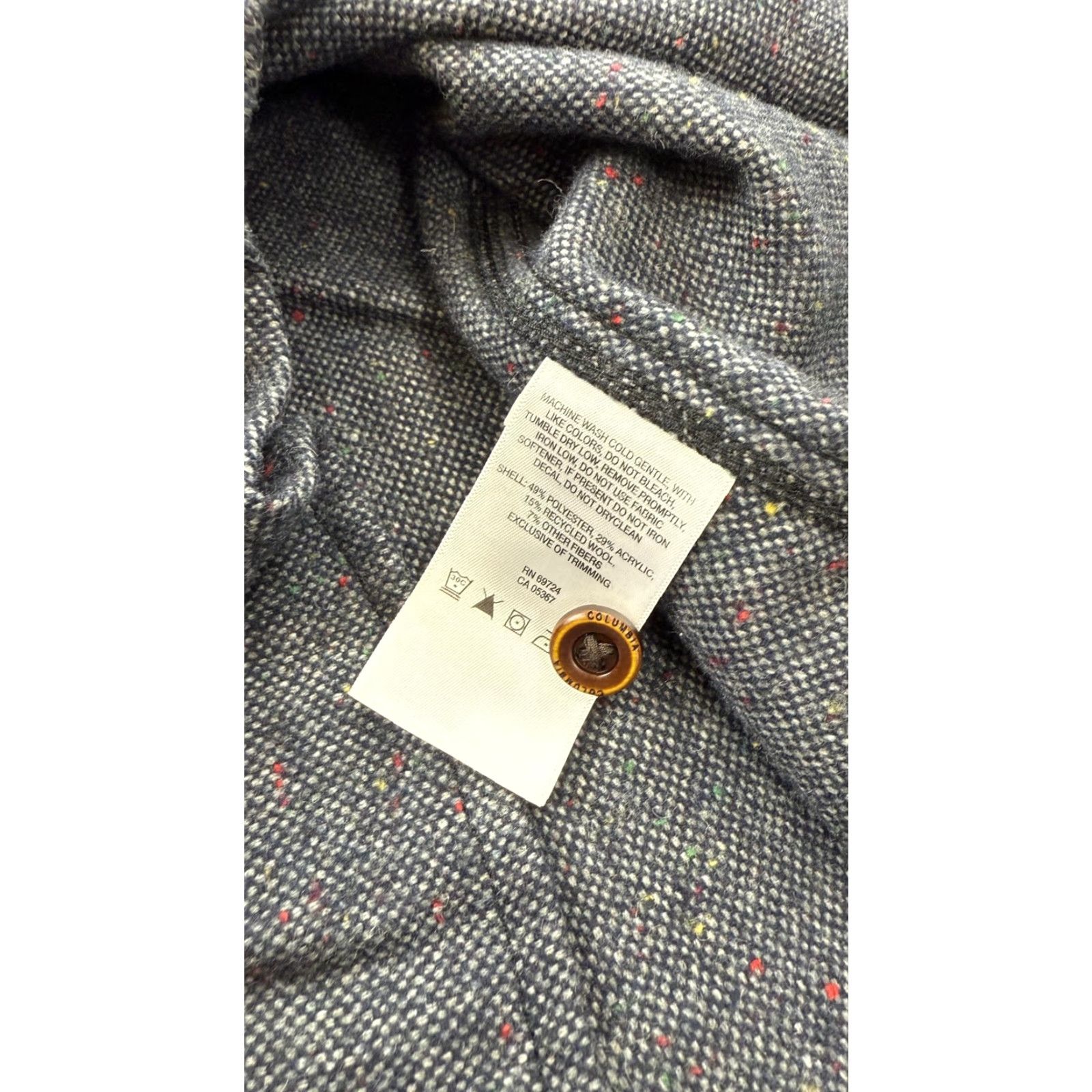 Vintage Columbia Shirt Mens Large Gray Button Down Long Sleeve Flecked Pocket Casual Size US L / EU 52-54 / 3 - 7 Thumbnail